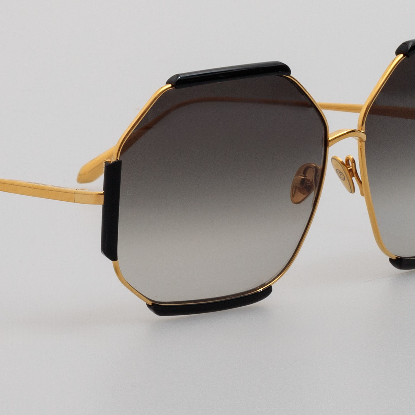 Margot Sunglasses in 22K Gold and Grey
