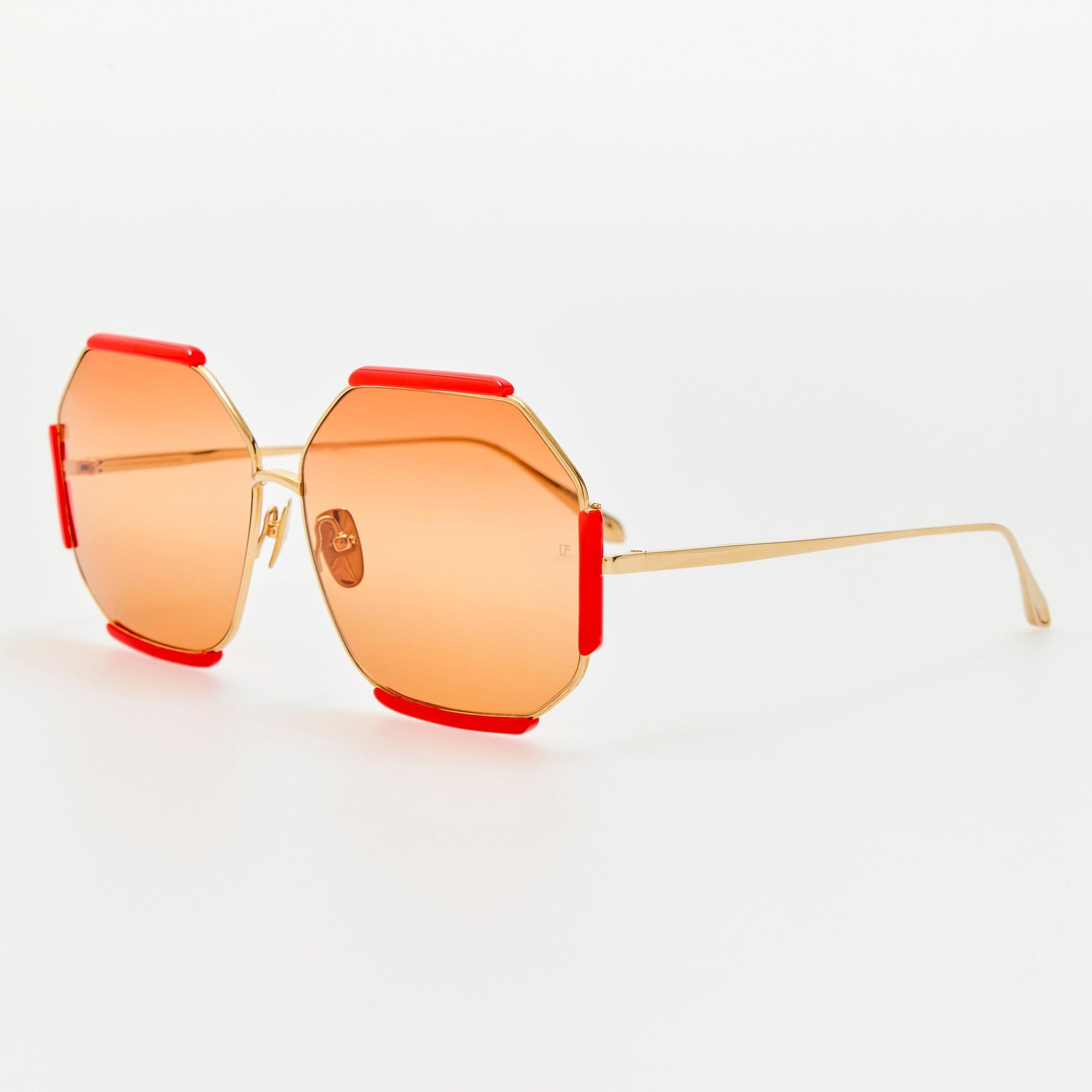 Margot Sunglasses in 22K Gold and Terracotta