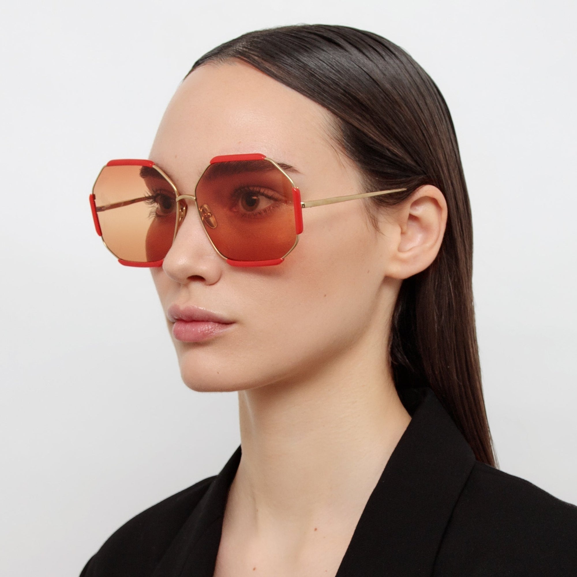 Margot Sunglasses in 22K Gold and Terracotta