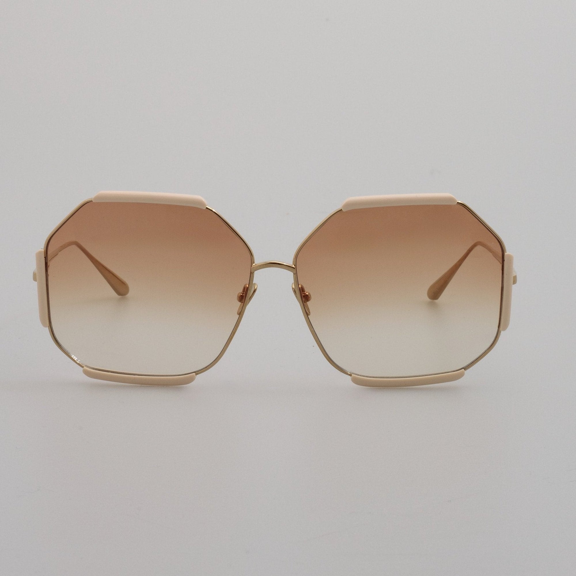 Margot Sunglasses in 22K Gold and Cream