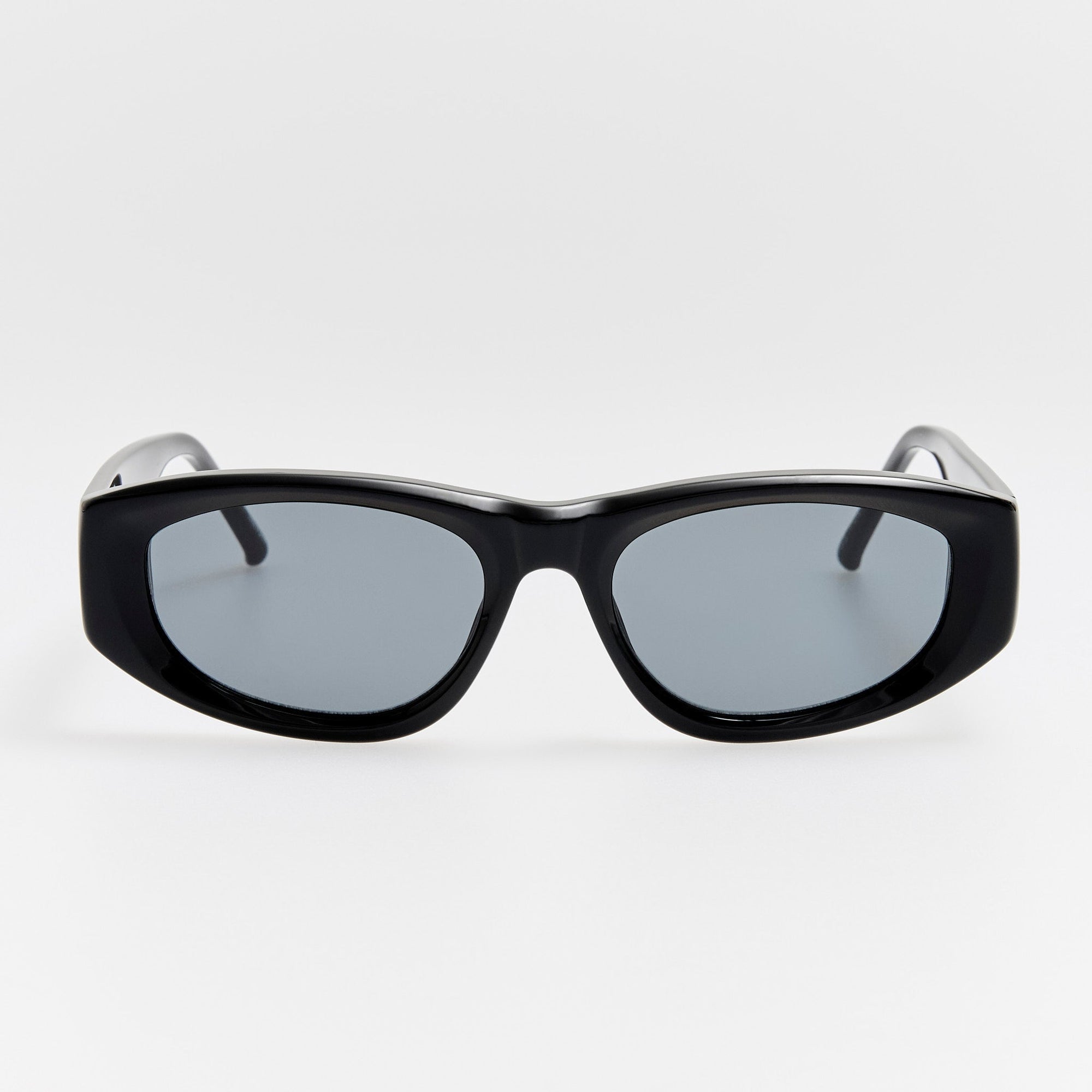 Maya D-Frame Sunglasses in Black and Grey