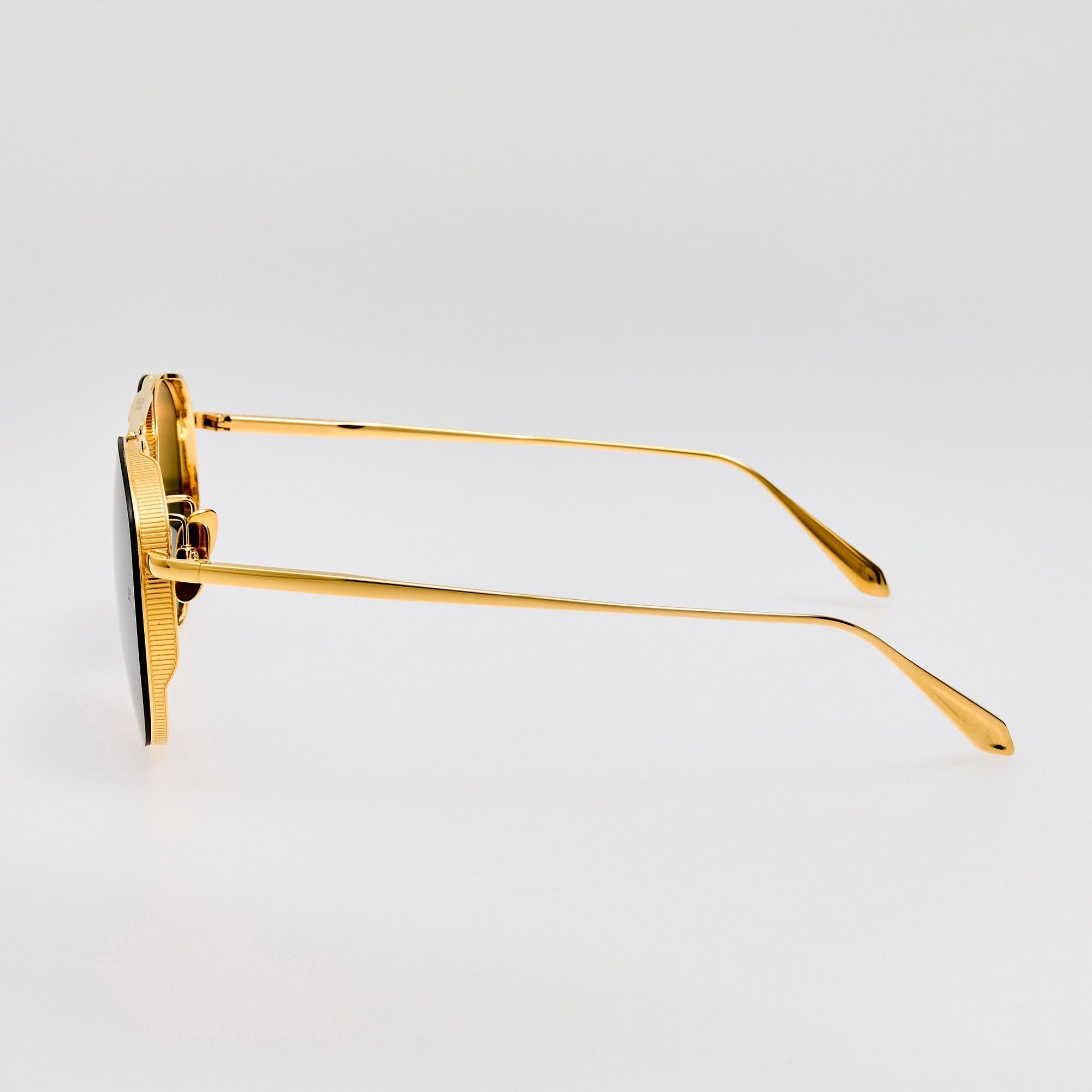 Meret Sunglasses in 22K Gold and Green
