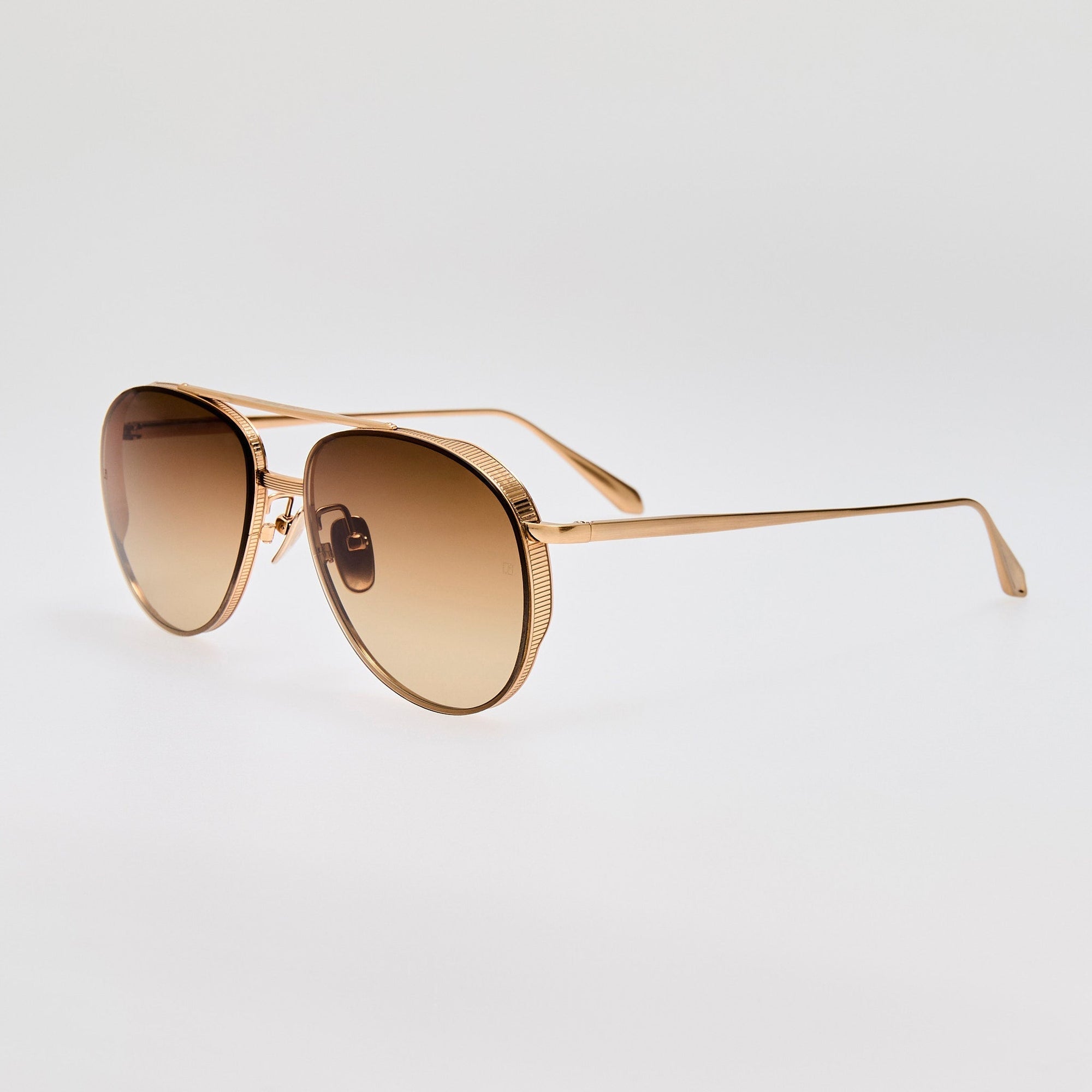 Meret Sunglasses in Matt Champagne and Brown
