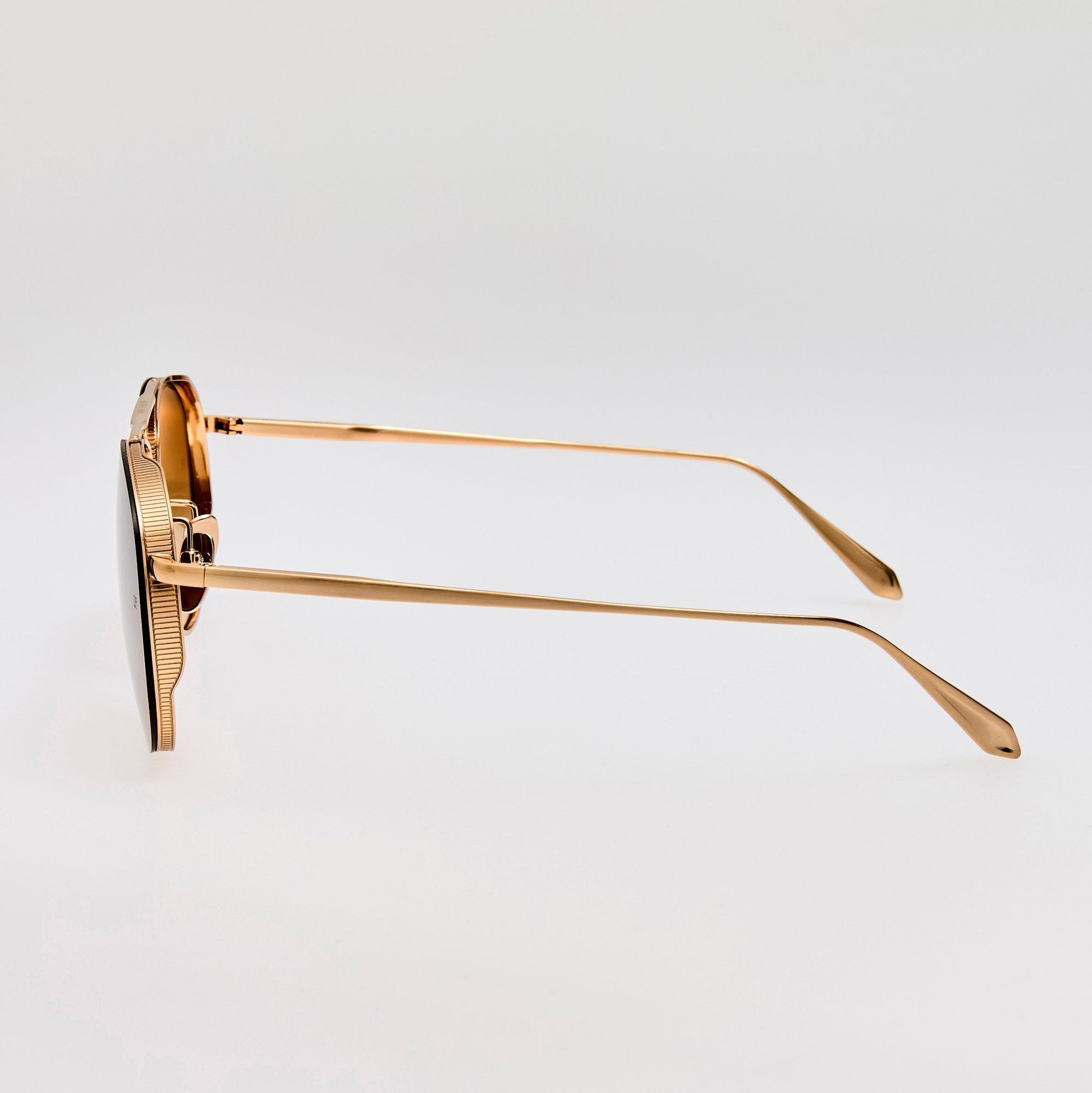 Meret Sunglasses in Matt Champagne and Brown