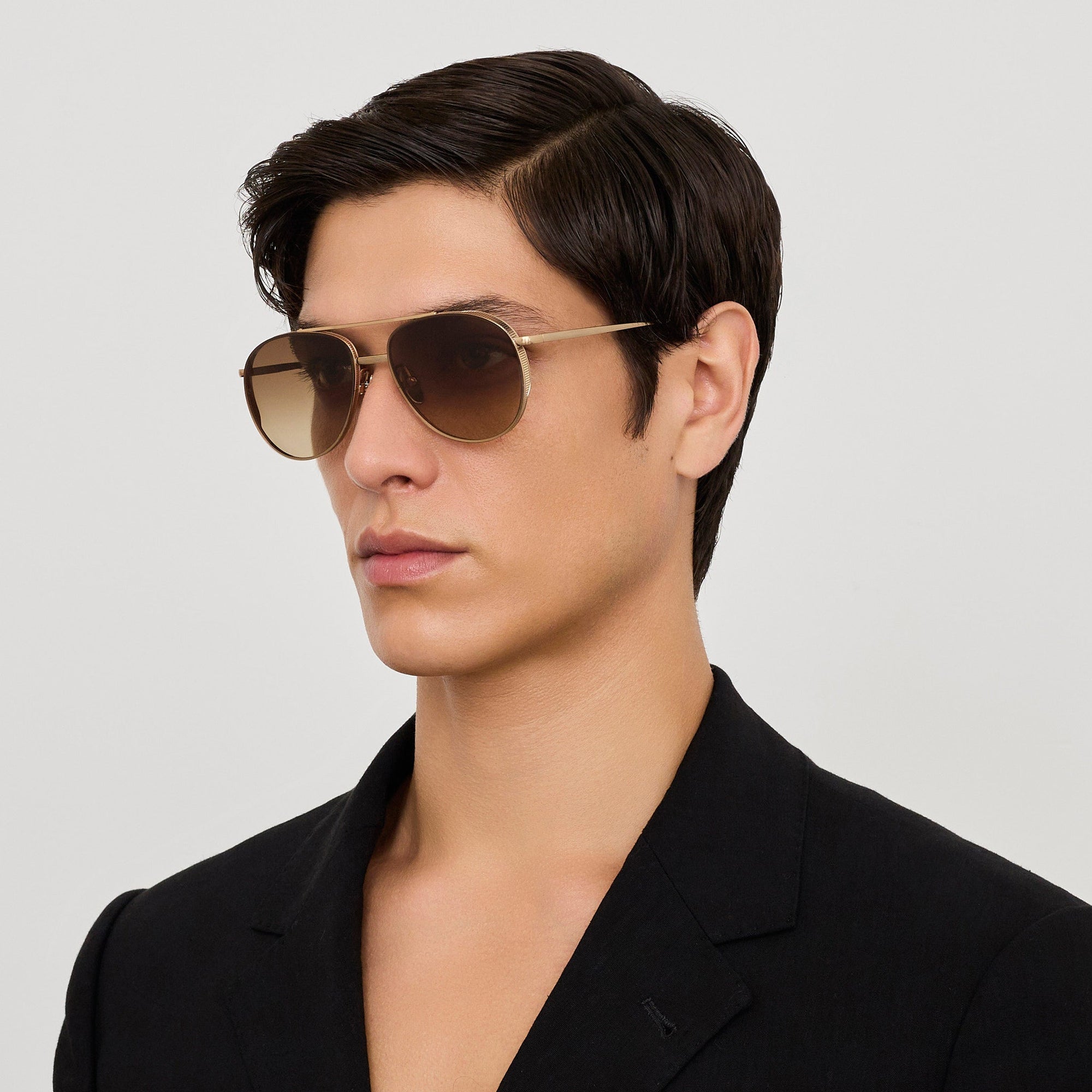 Meret Sunglasses in Matt Champagne and Brown