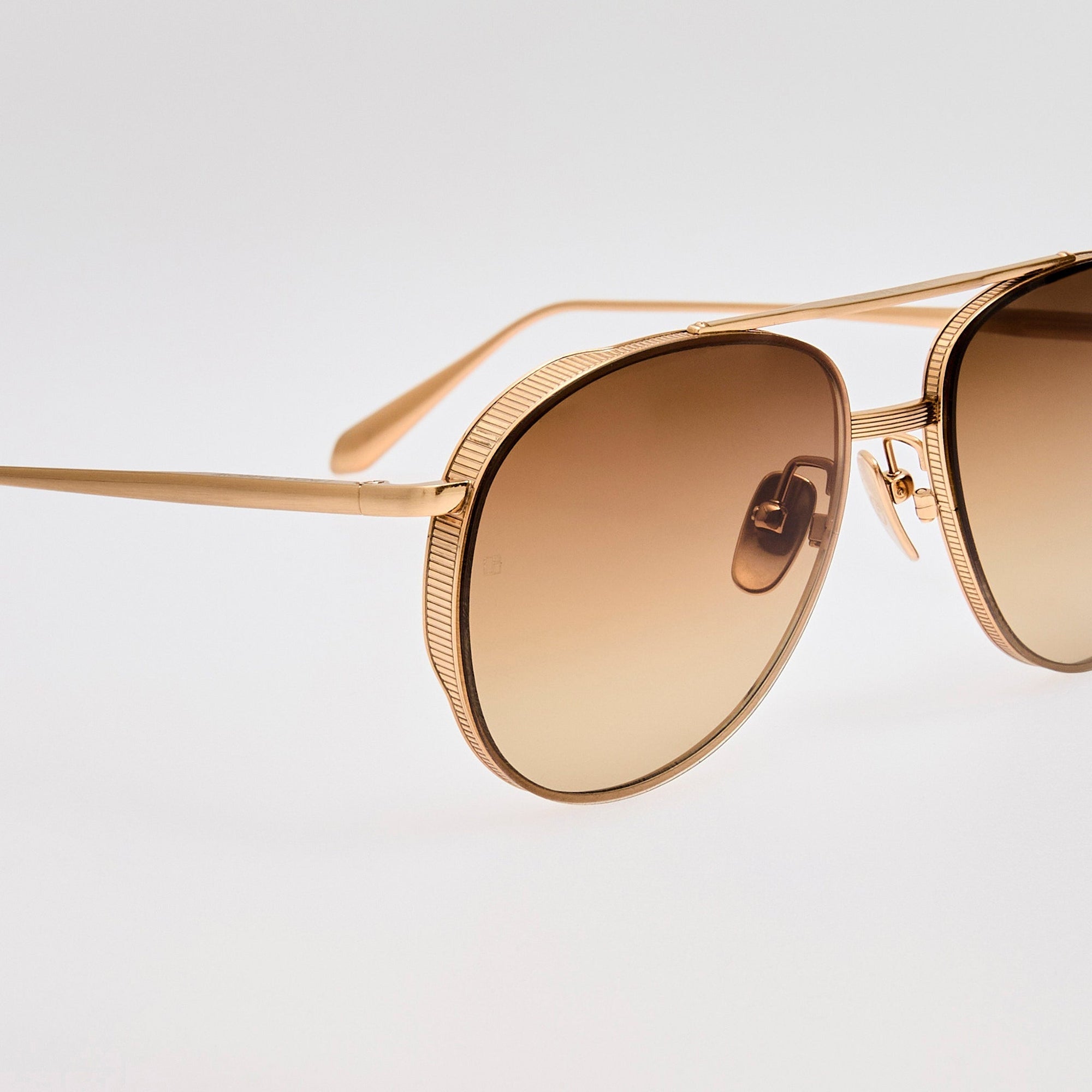 Meret Sunglasses in Matt Champagne and Brown