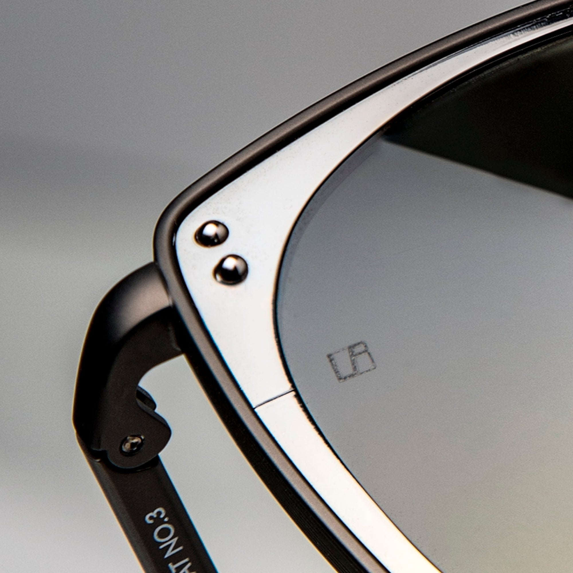Milo Square Sunglasses in Matt Black Nickel