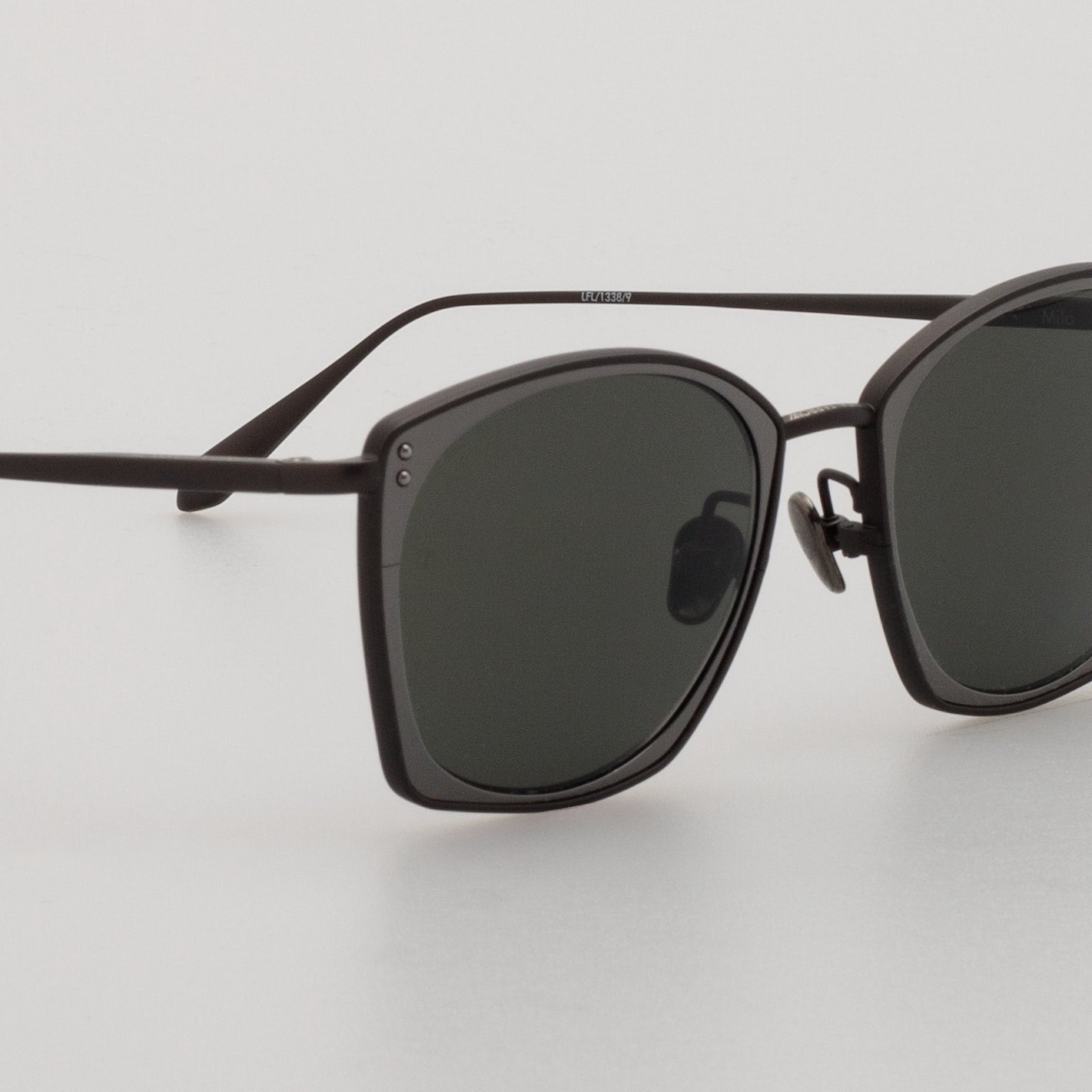 Milo Square Sunglasses in Matt Black Nickel