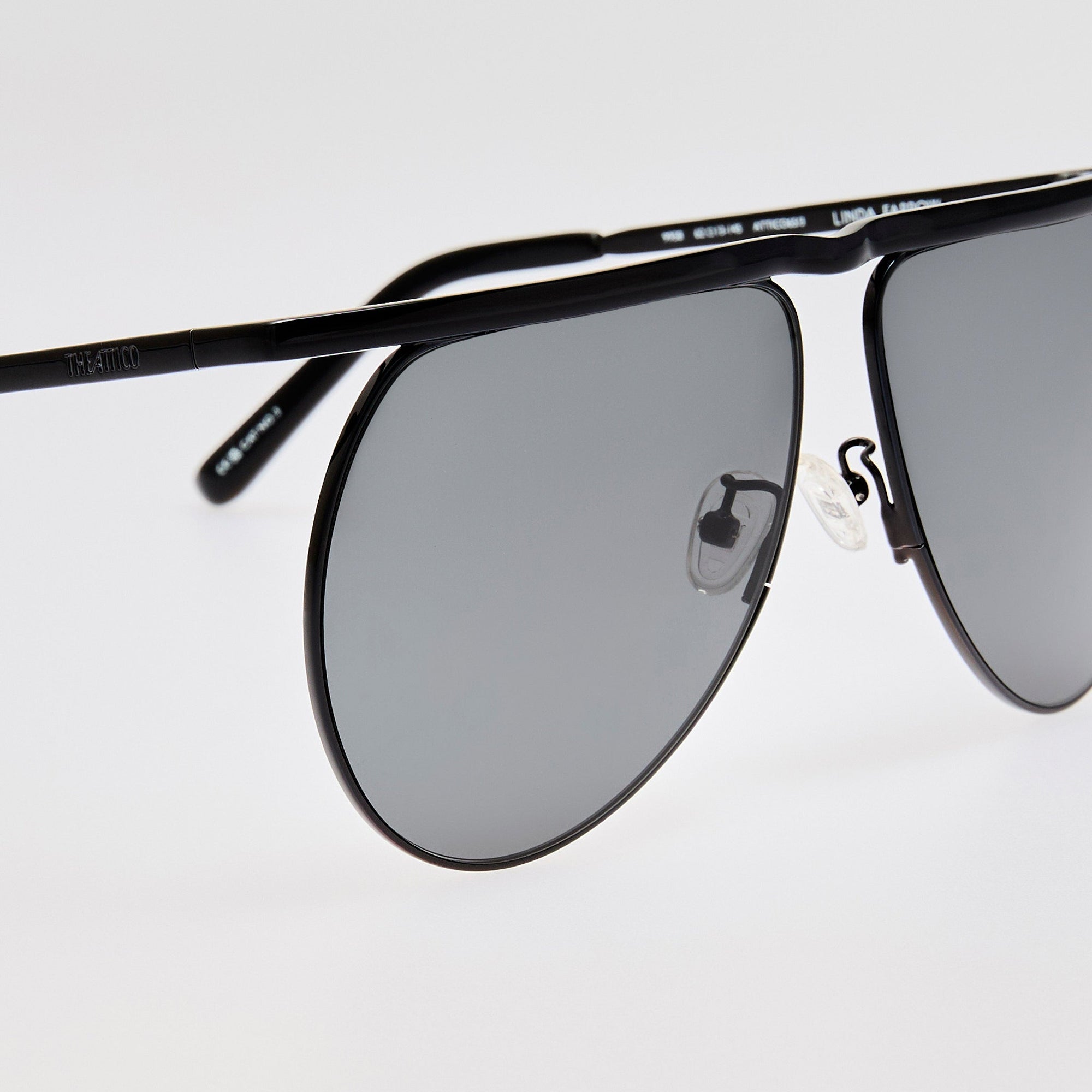 Mina Aviator Sunglasses in Black and Grey