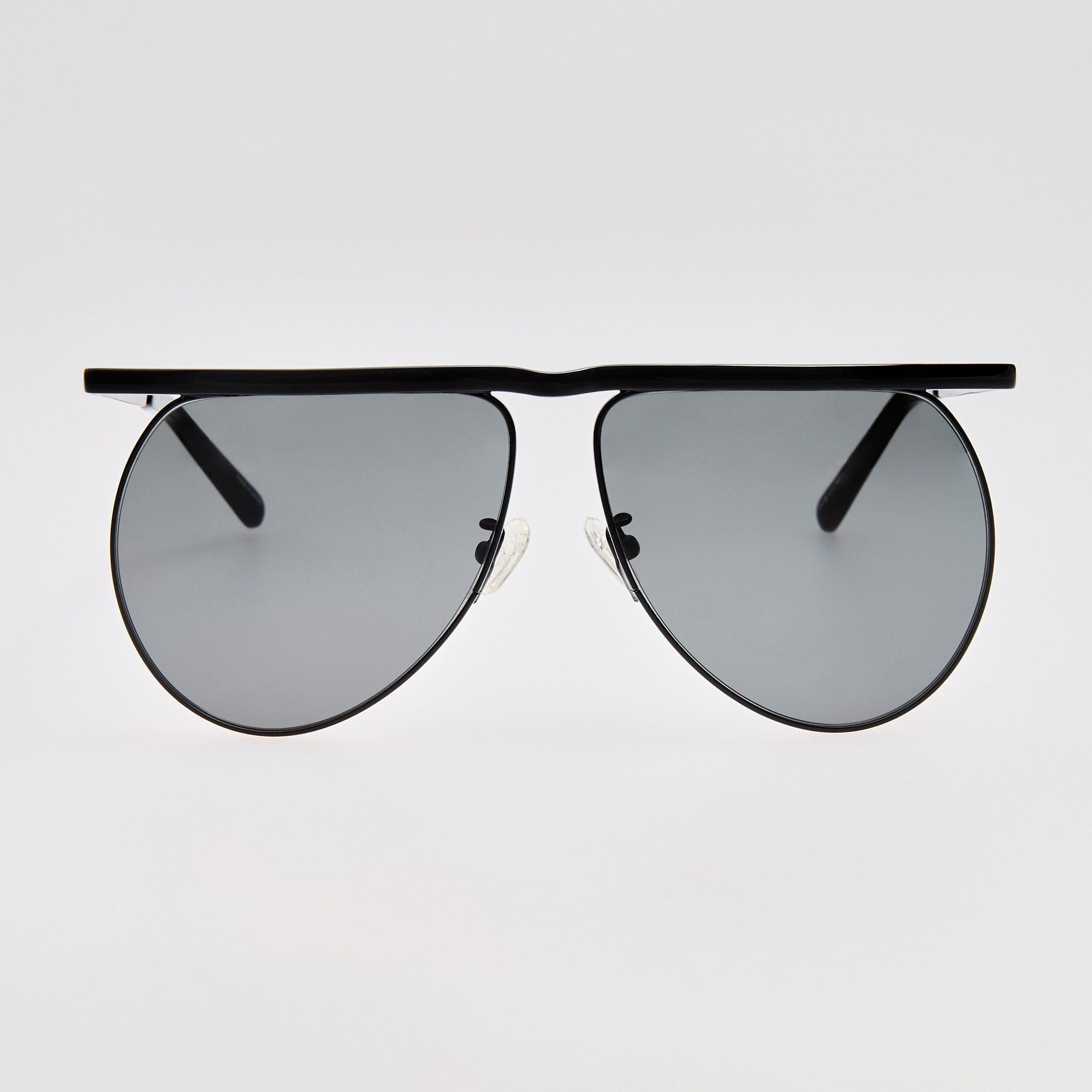 Mina Aviator Sunglasses in Black and Grey