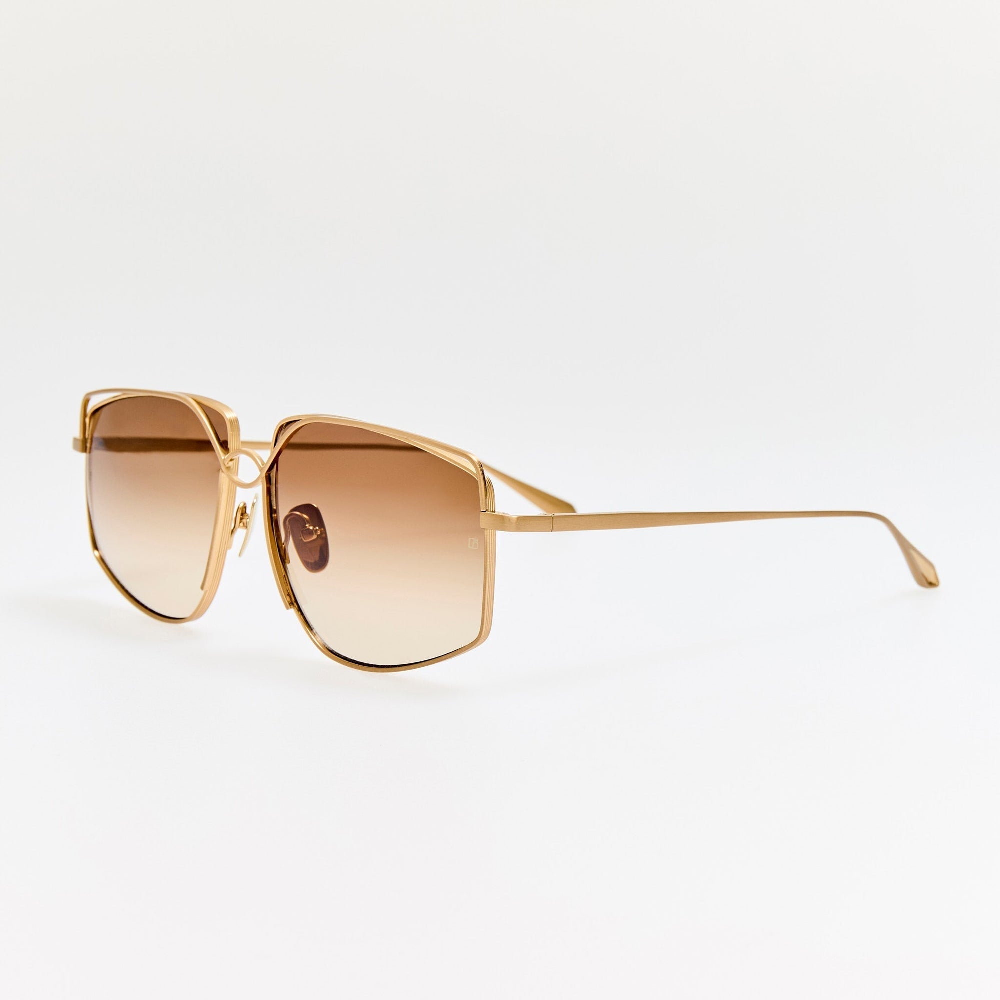 Miranda Sunglasses in Matt Champagne and Mocha