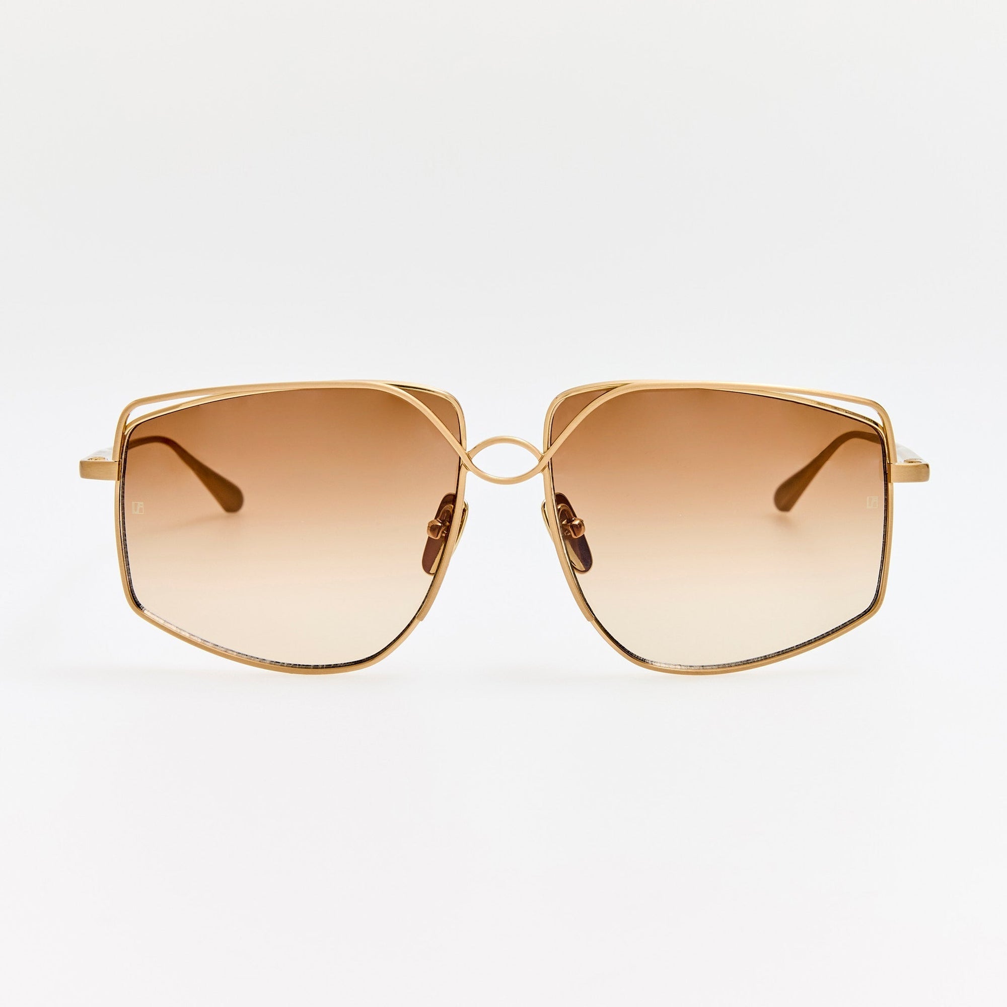 Miranda Sunglasses in Matt Champagne and Mocha