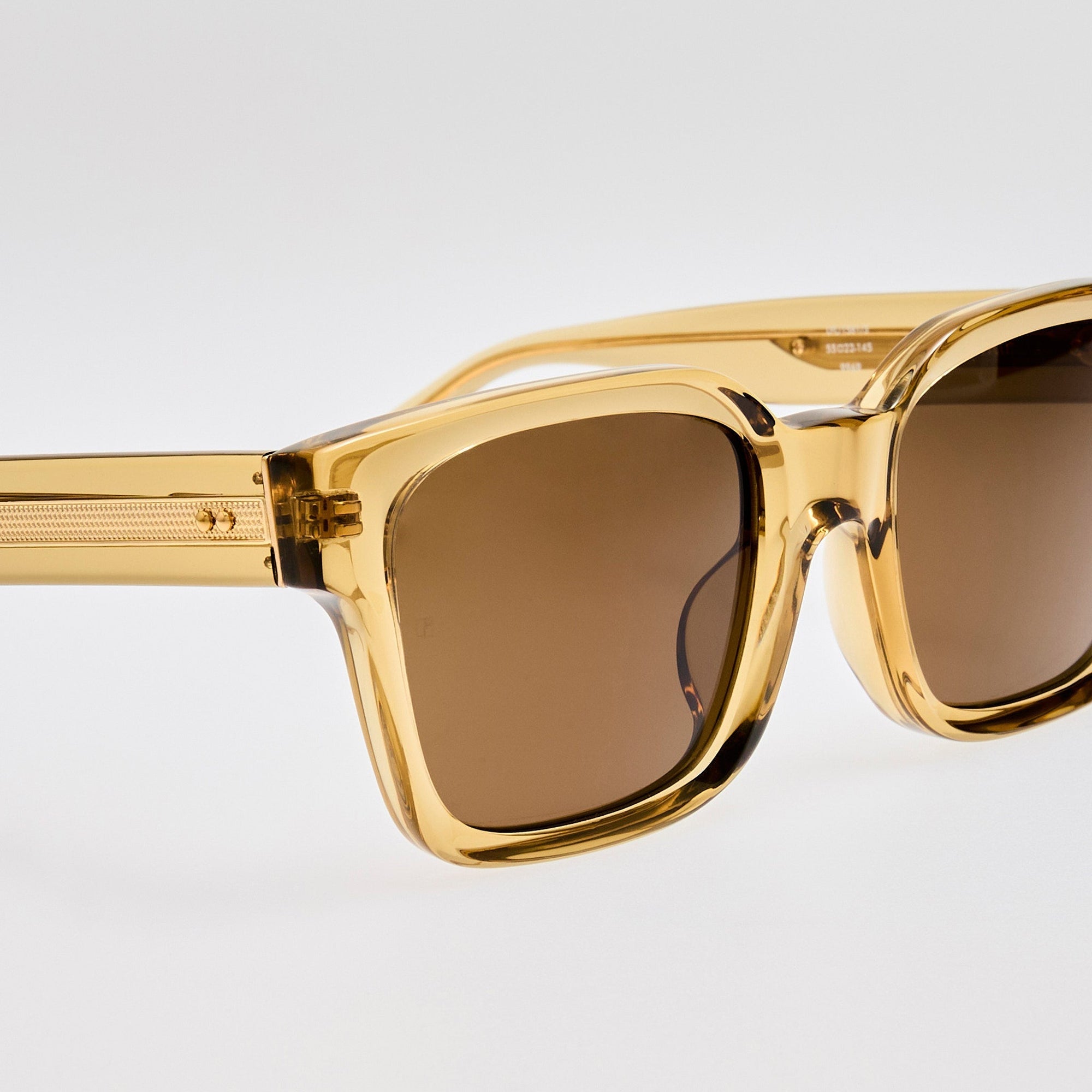 Nathan Sunglasses in 22K Gold and Khaki