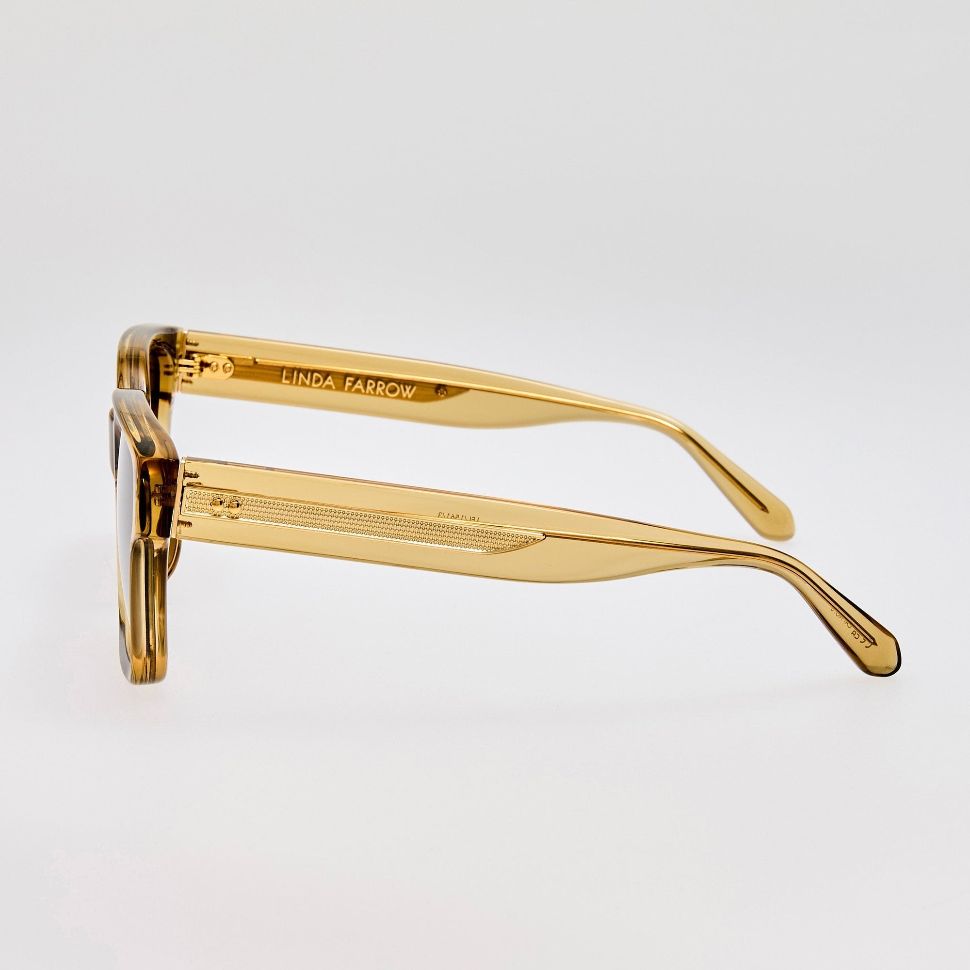 Nathan Sunglasses in 22K Gold and Khaki