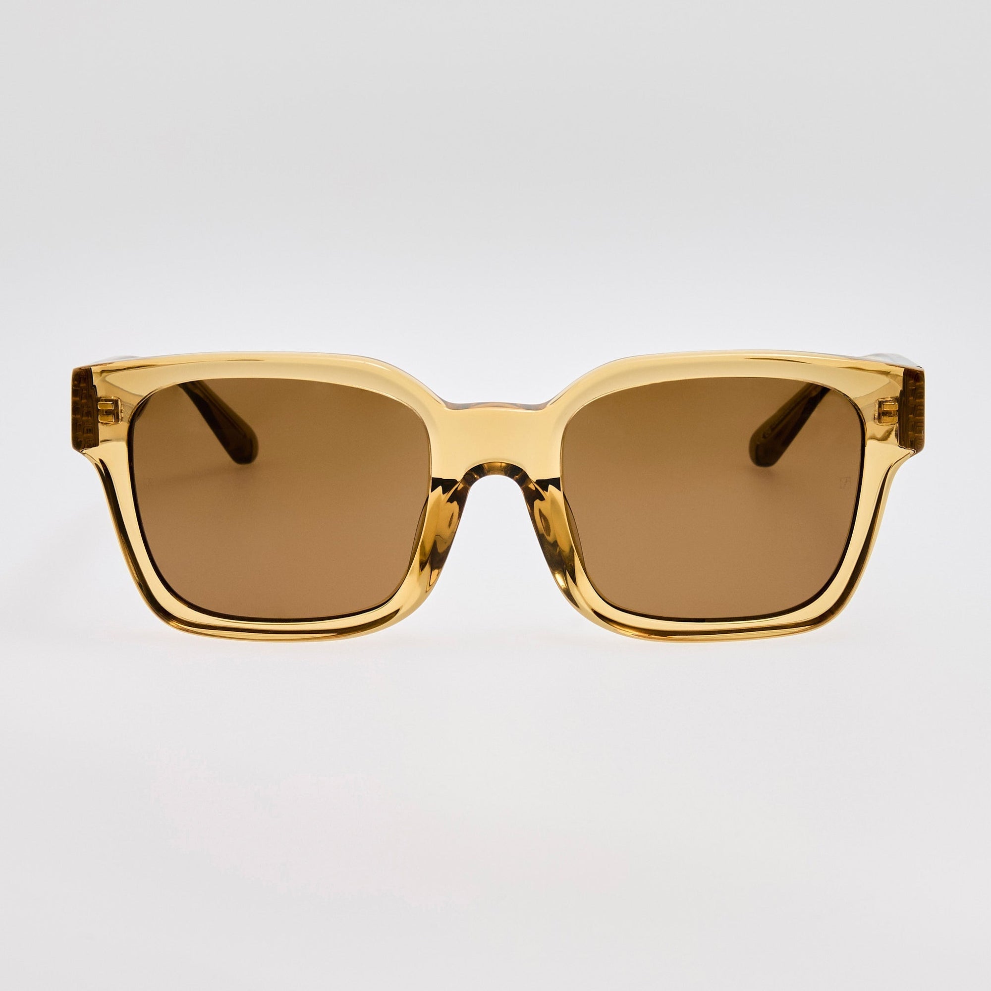 Nathan Sunglasses in 22K Gold and Khaki