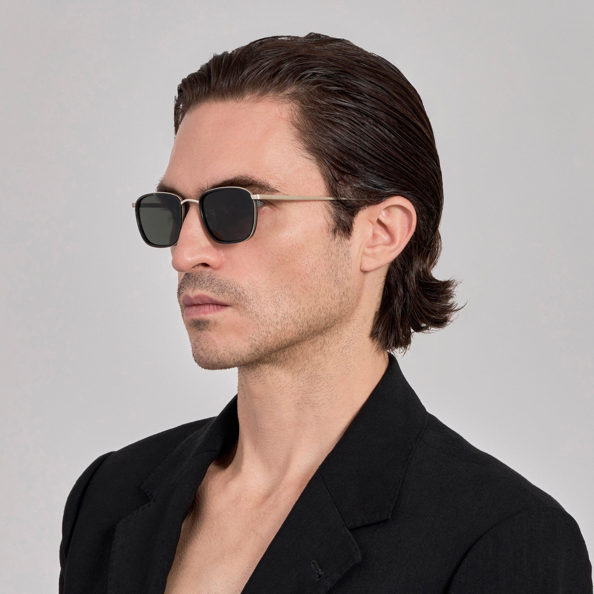 Newton Sunglasses in Buffalo Horn and 925 Sterling Silver