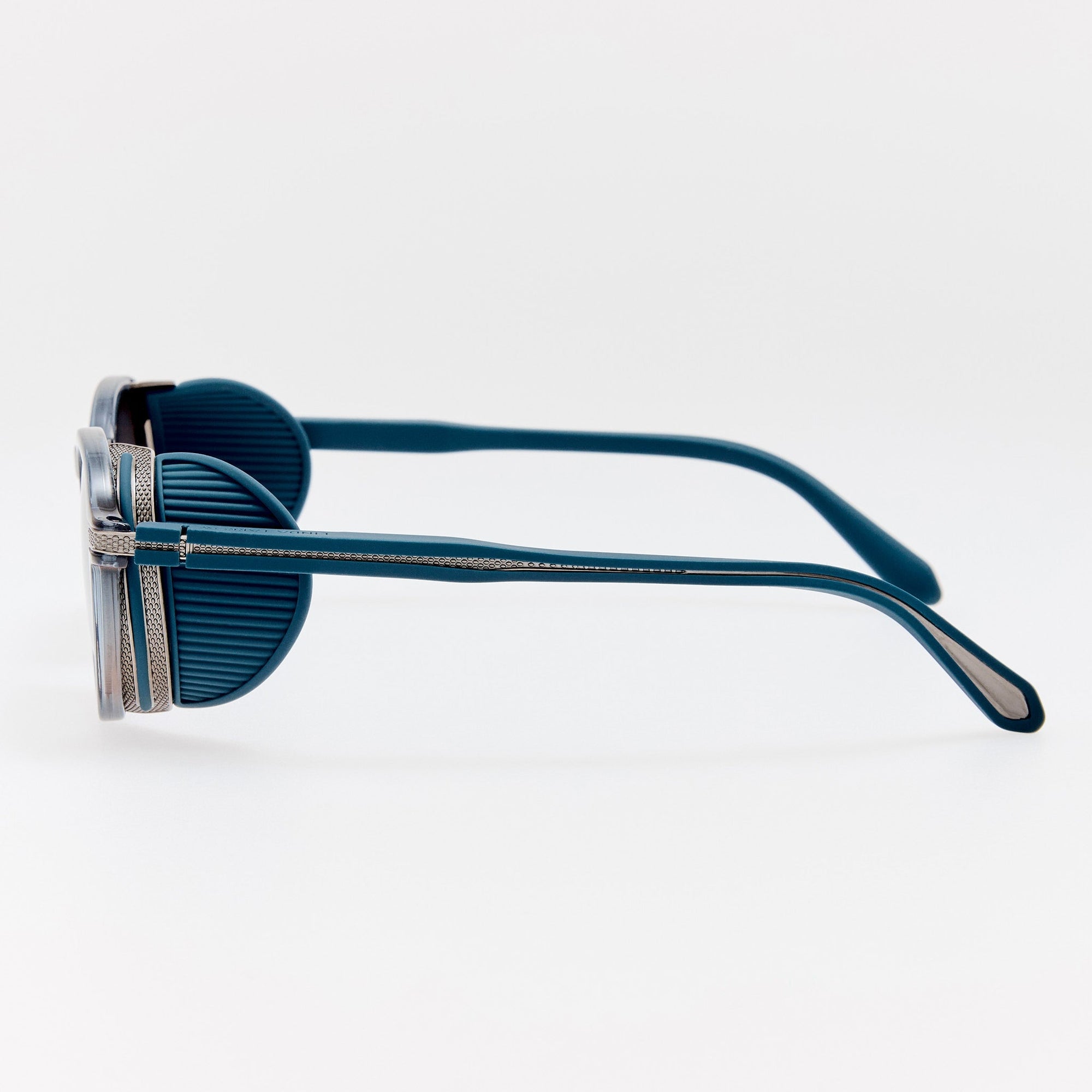 Orion Explorer Sunglasses in Antique White Gold and Navy