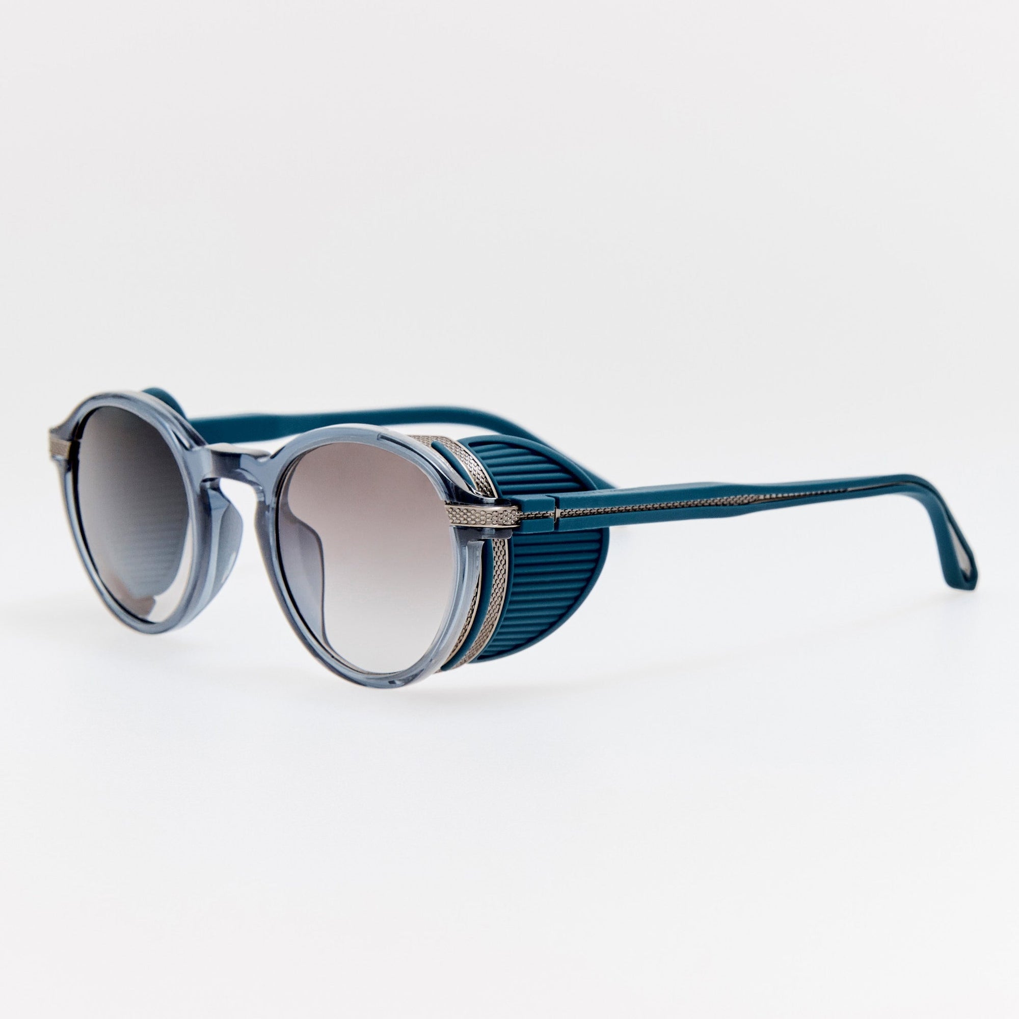 Orion Explorer Sunglasses in Antique White Gold and Navy