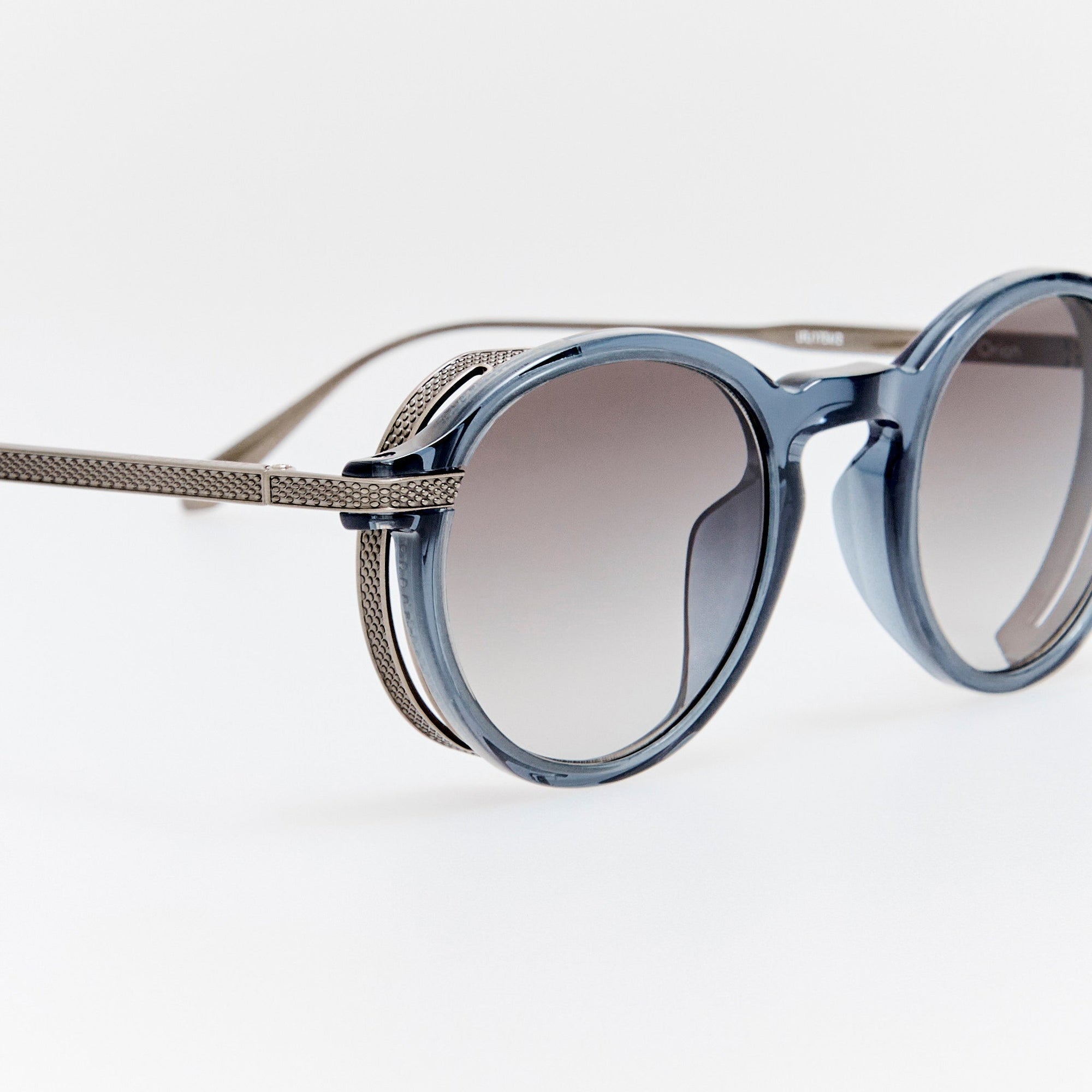 Orion Explorer Sunglasses in Antique White Gold and Navy