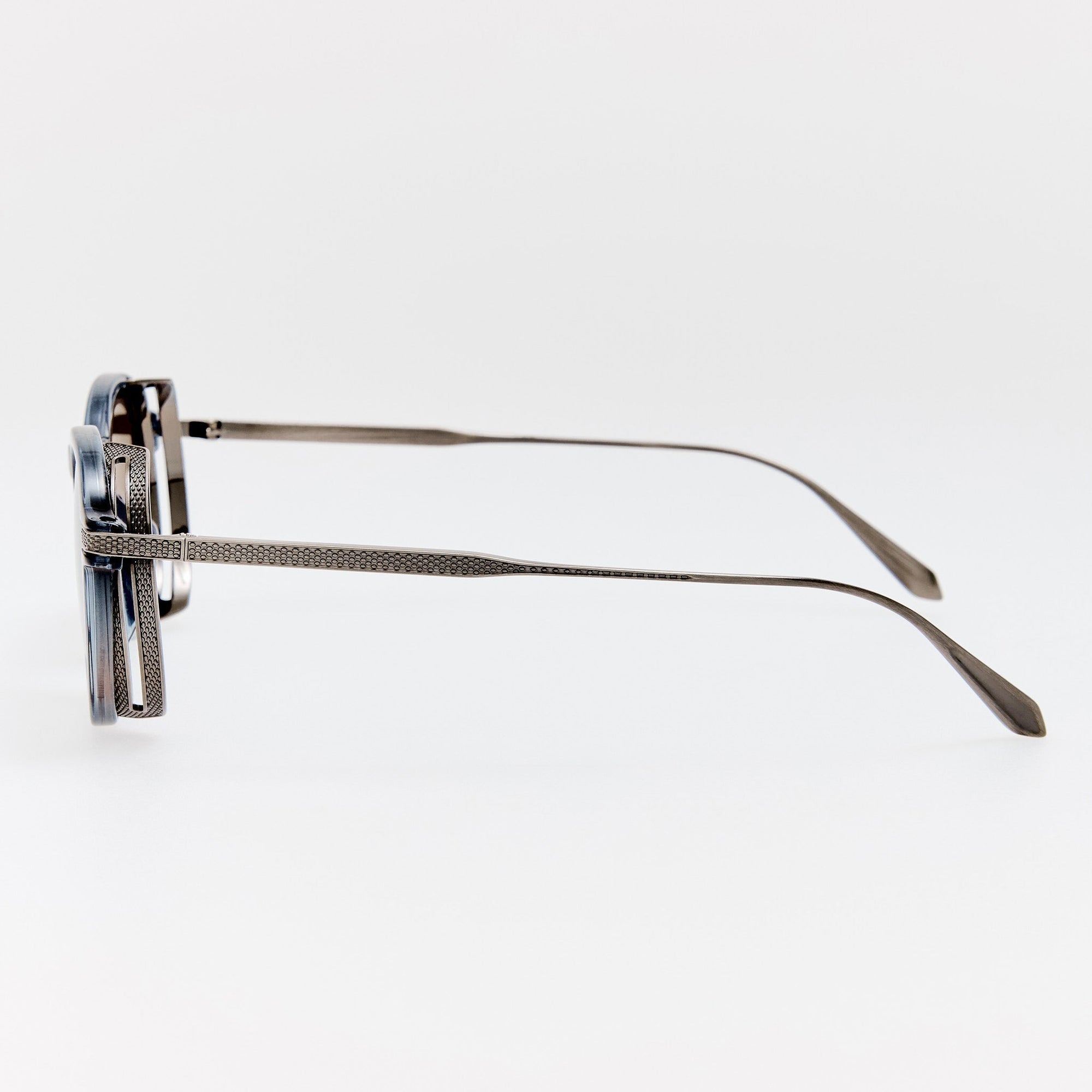 Orion Explorer Sunglasses in Antique White Gold and Navy