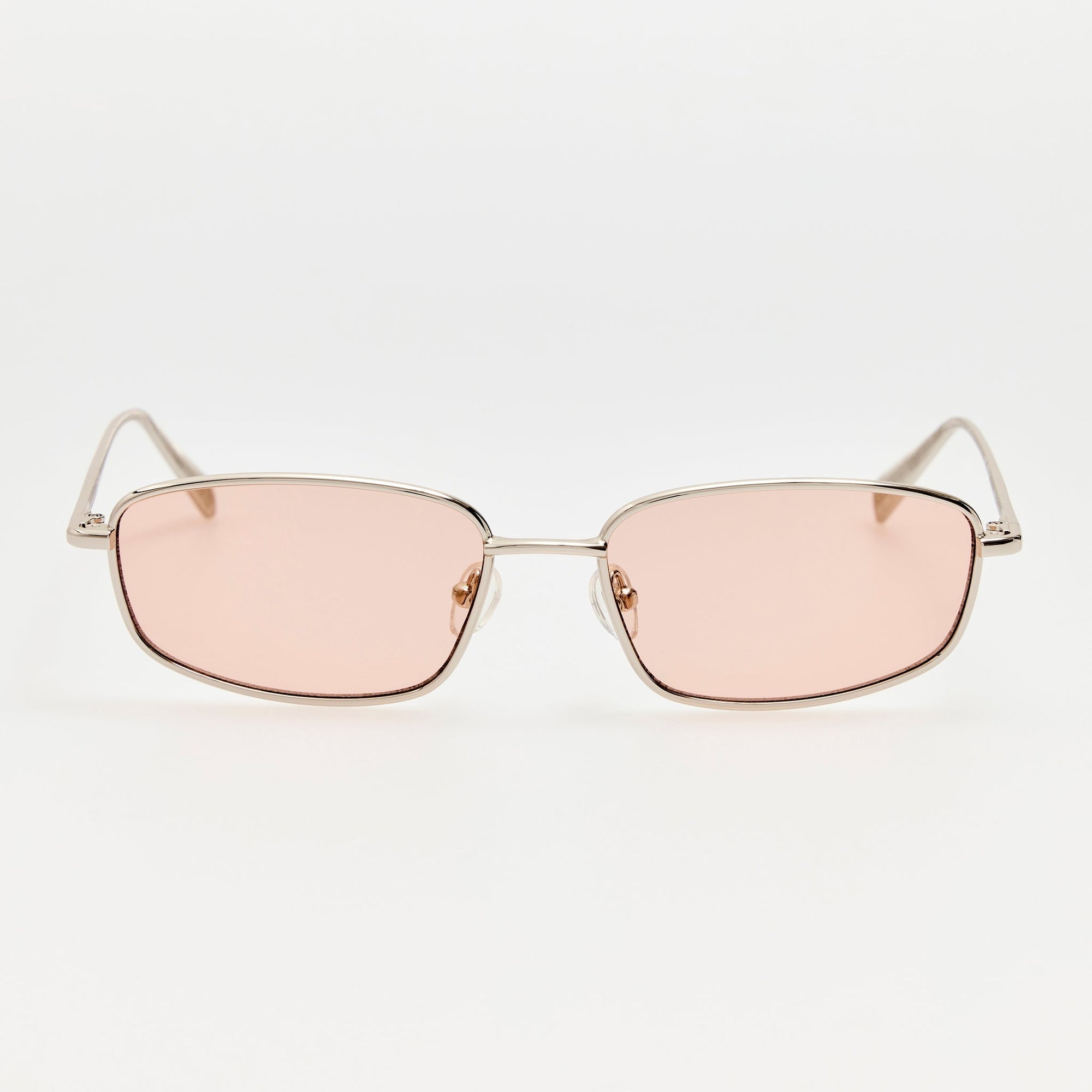 Palma Sunglasses in Silver and Blush