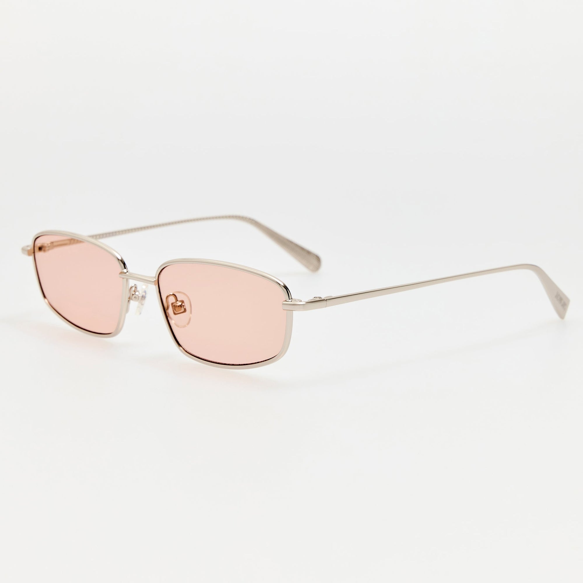 Palma Sunglasses in Silver and Blush