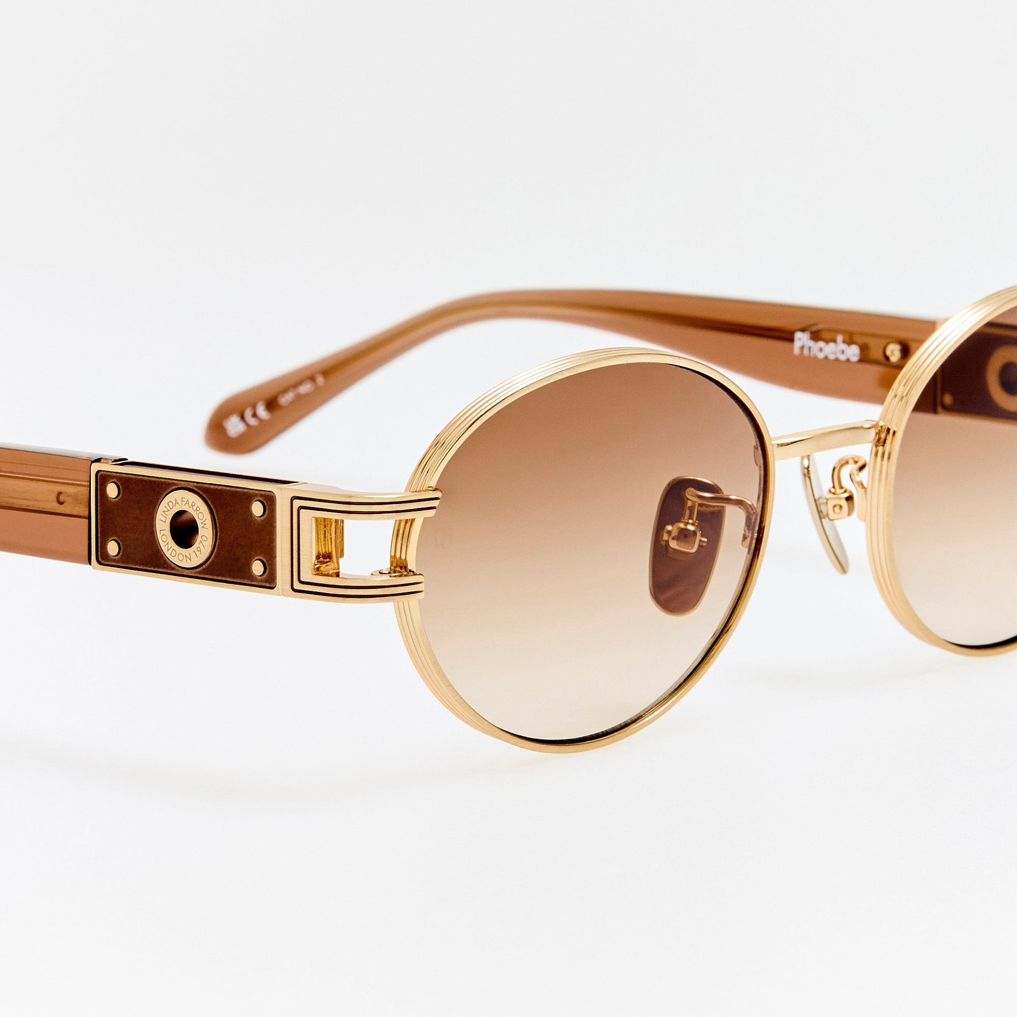 Phoebe Sunglasses in Matt Champagne and Mocha