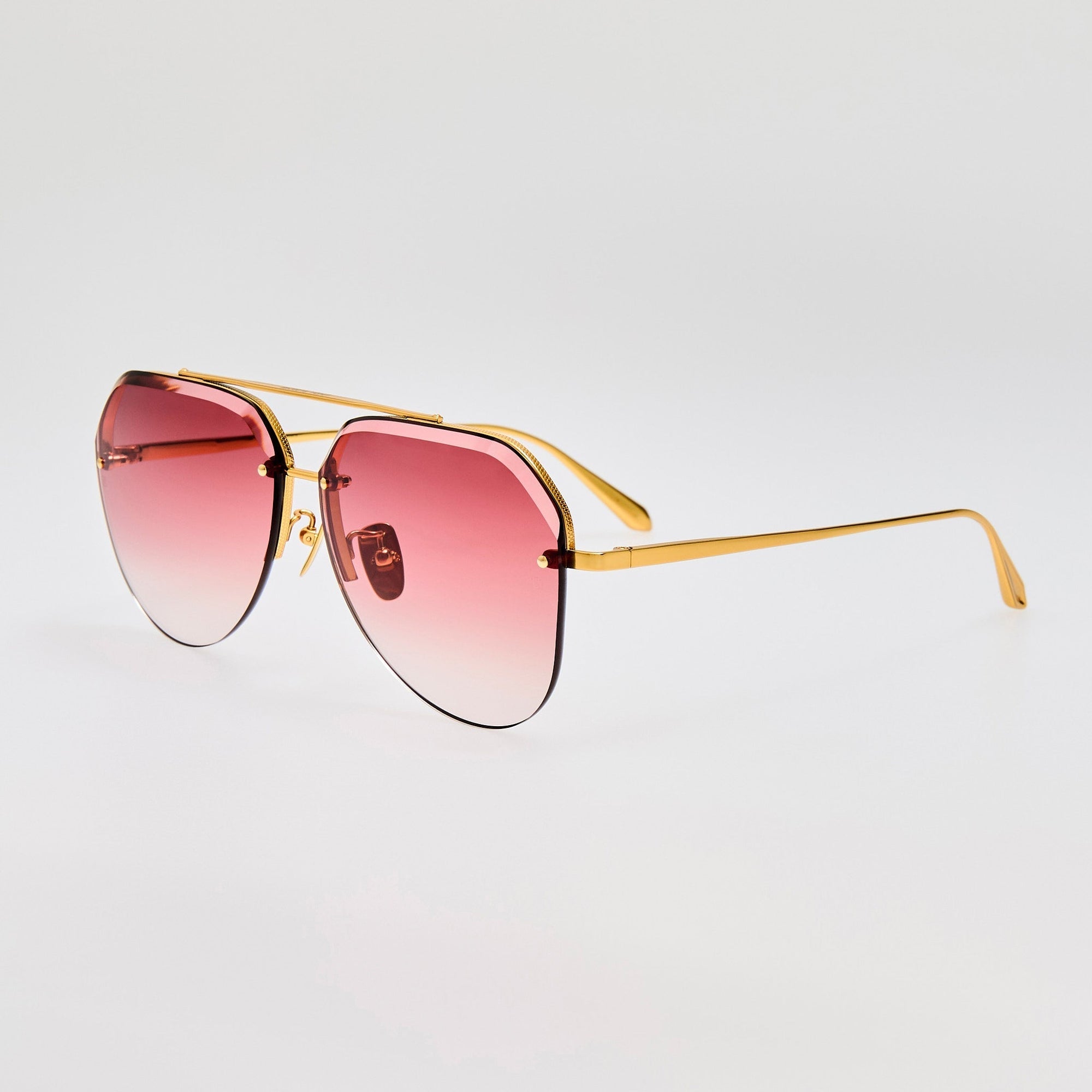 Quynh Sunglasses in 22K Gold and Red