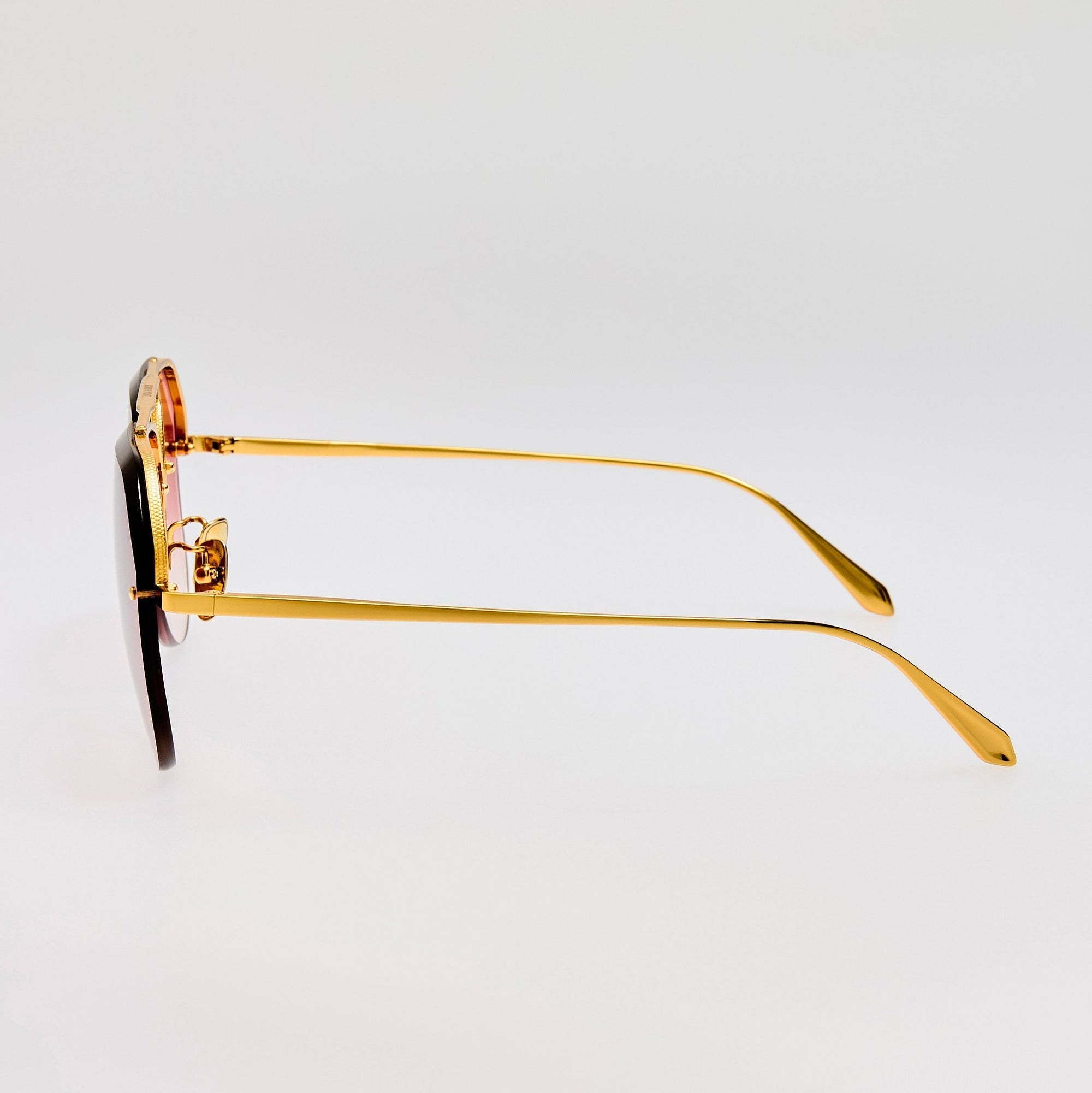 Quynh Sunglasses in 22K Gold and Red
