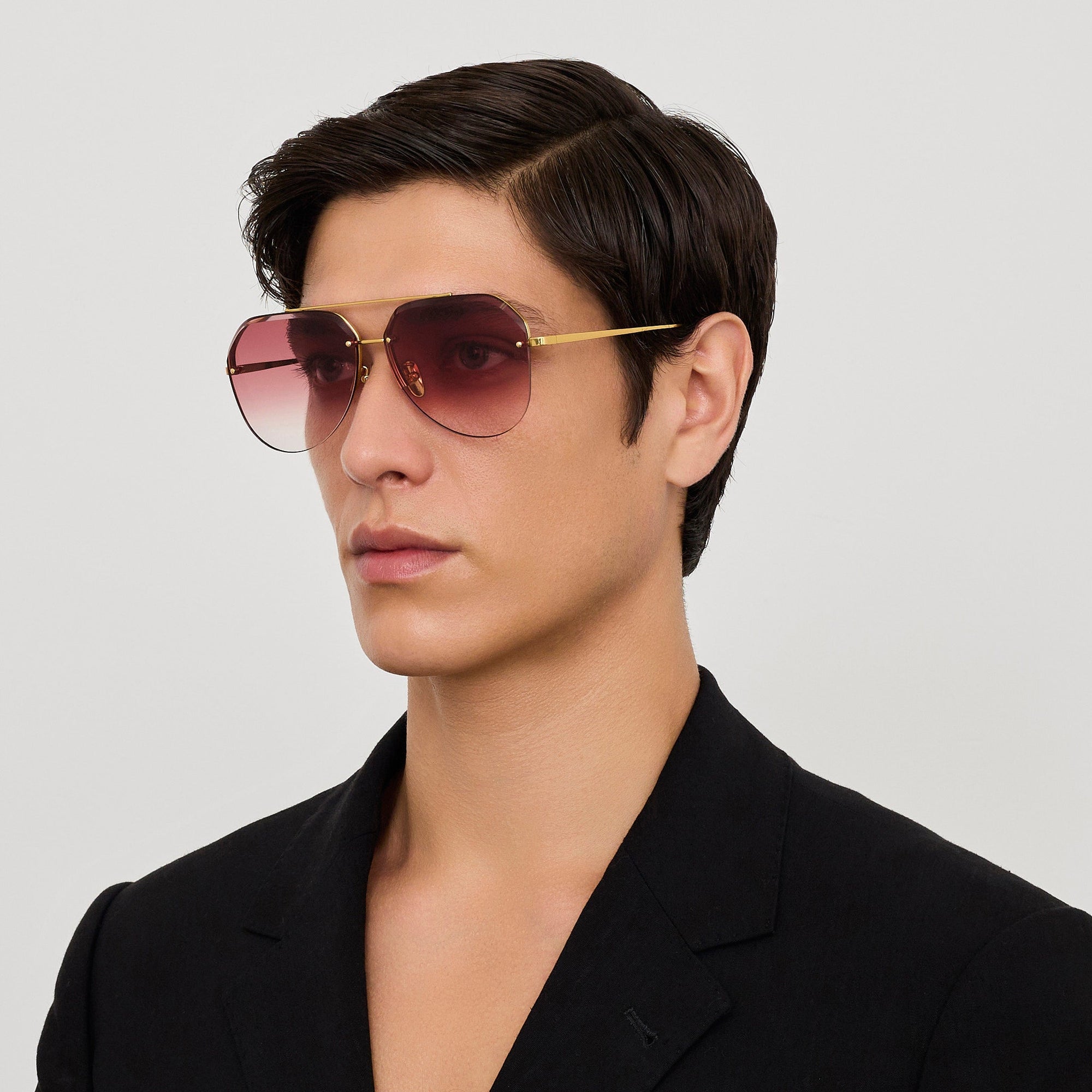 Quynh Sunglasses in 22K Gold and Red