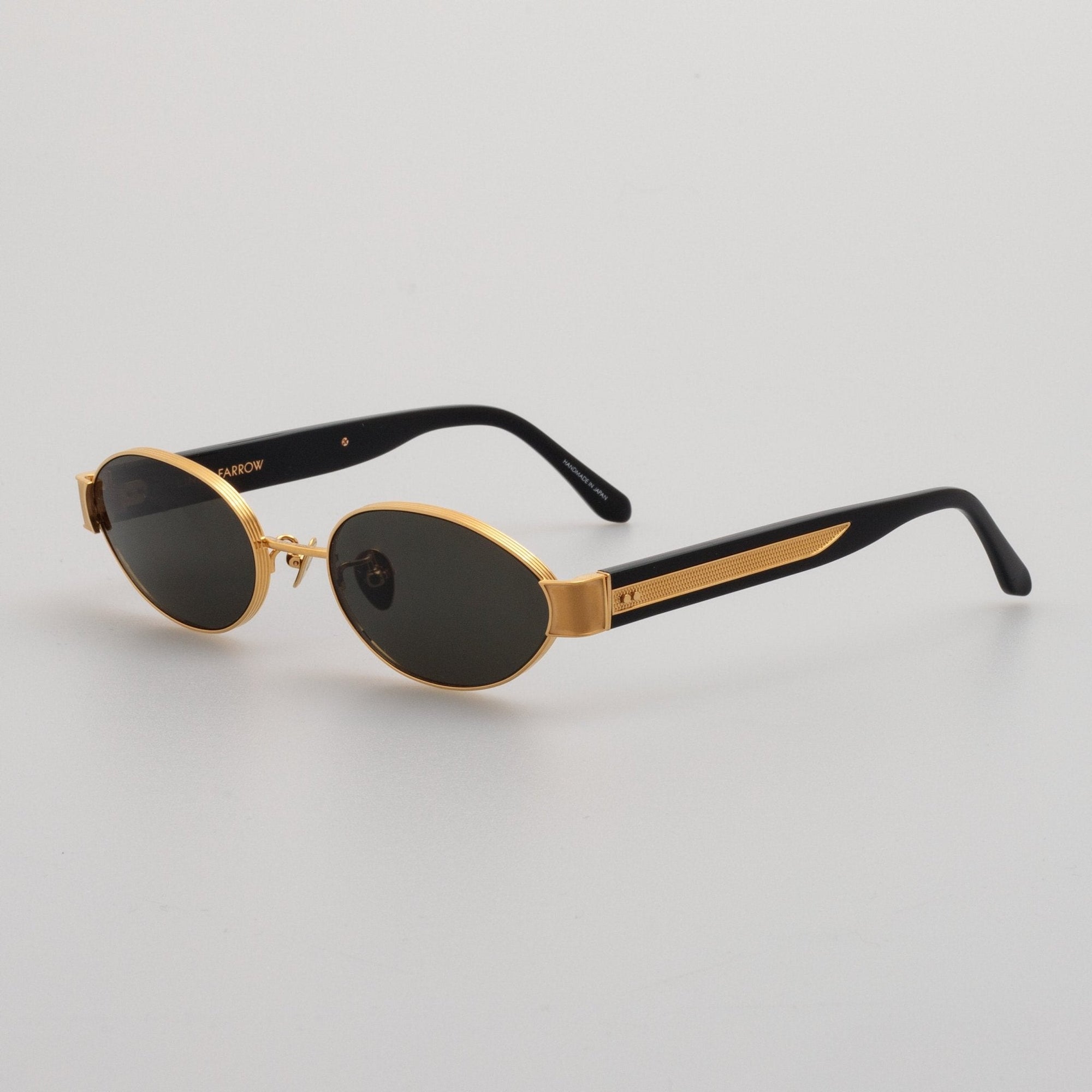 Sadie Sunglasses in 22K Gold and Grey