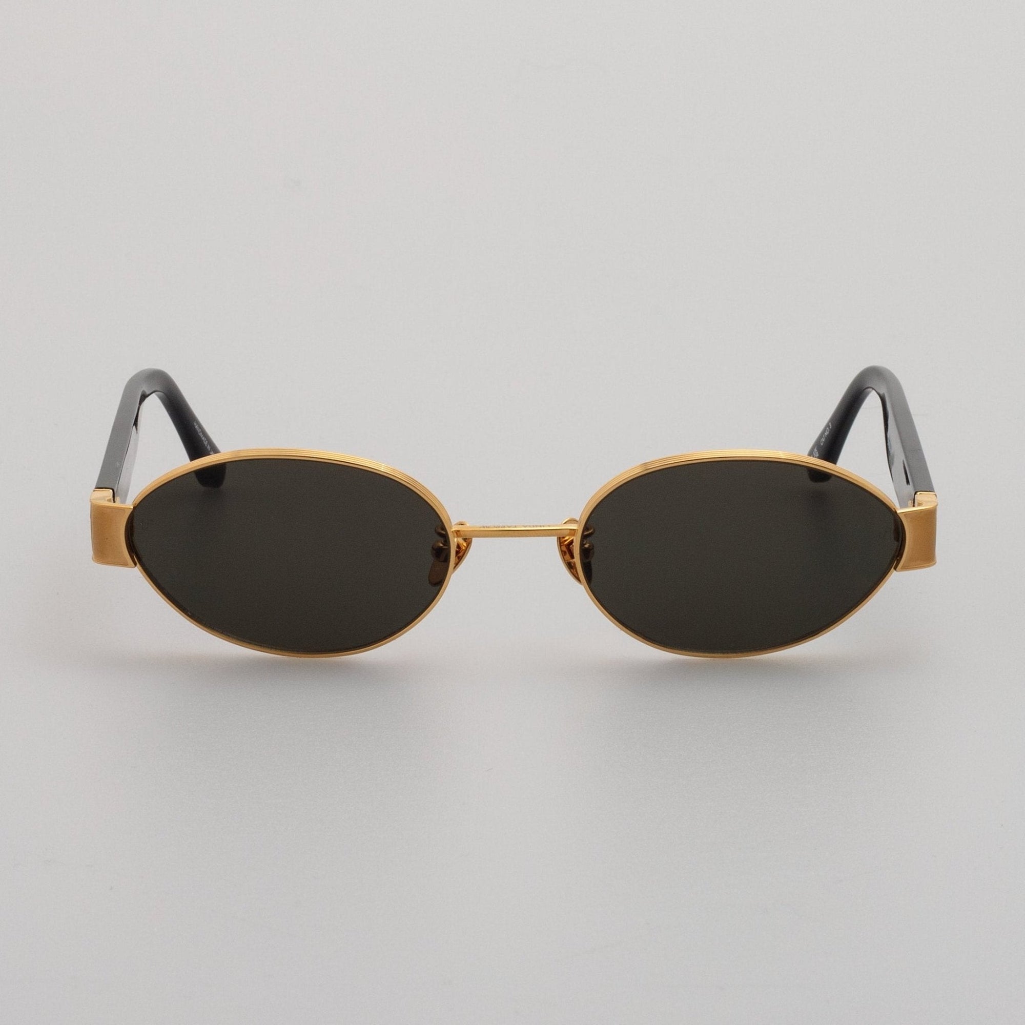 Sadie Sunglasses in 22K Gold and Grey