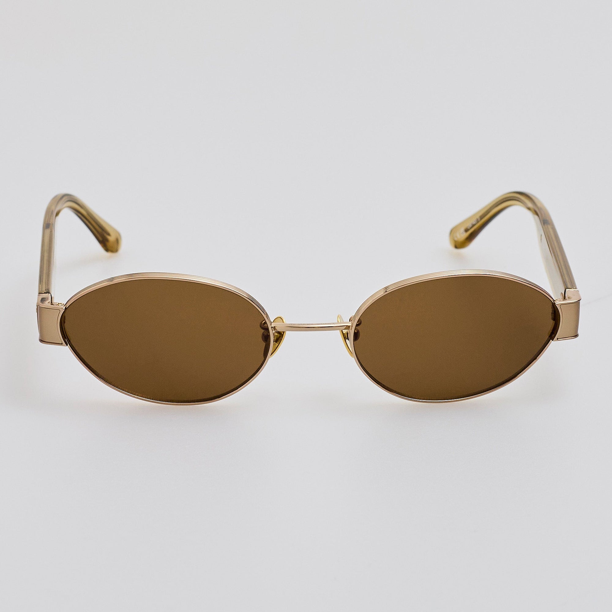 Sadie Sunglasses in 22K Gold and Khaki