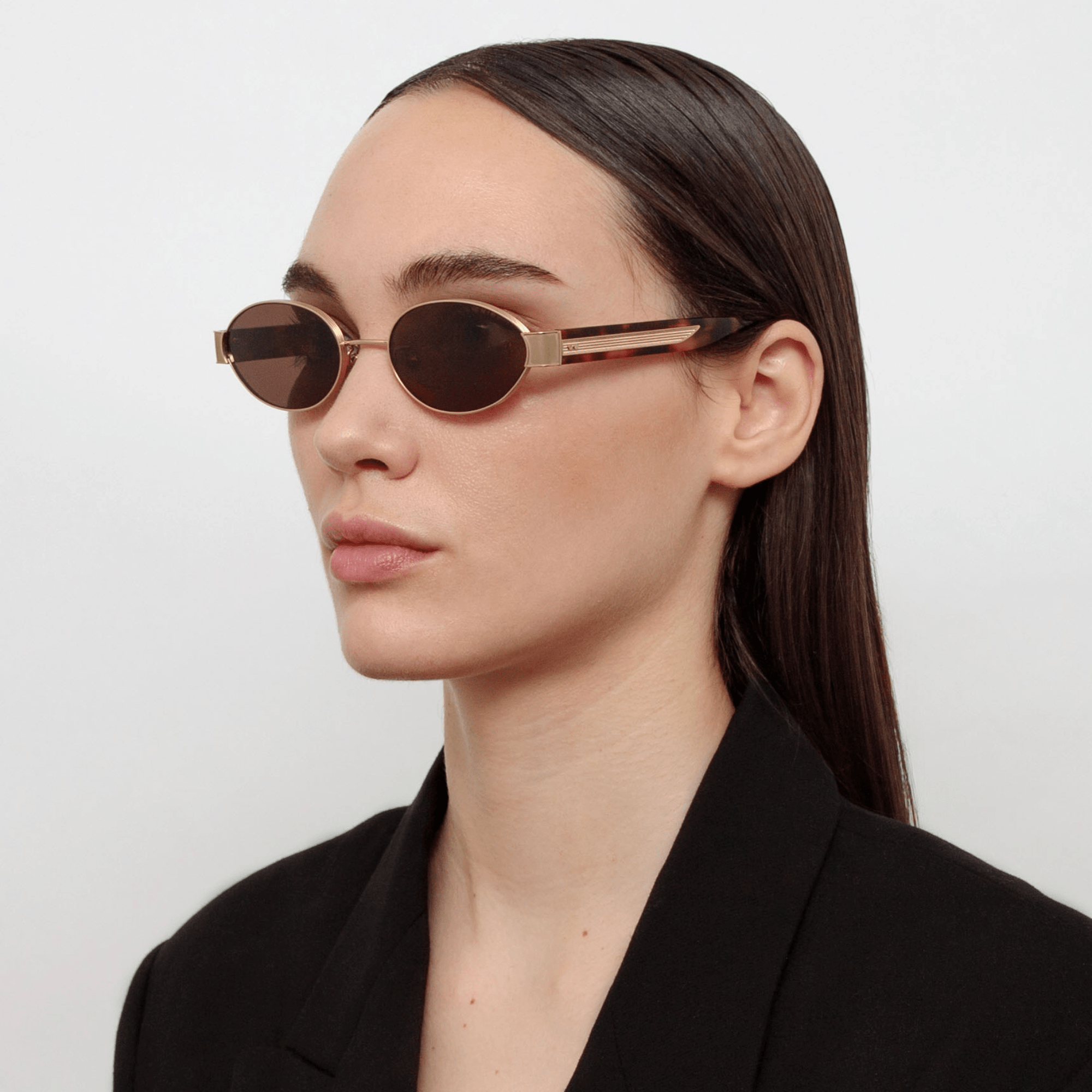 Sadie Sunglasses in 22K Gold &amp; Tortoiseshell