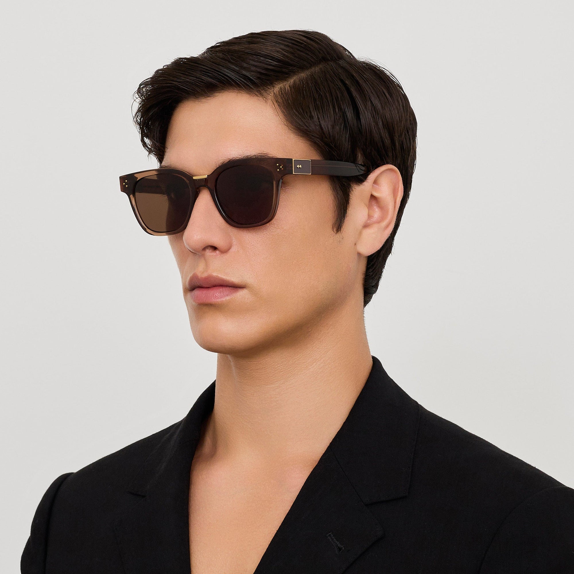 Sanchez Sunglasses in 22K Gold and Brown