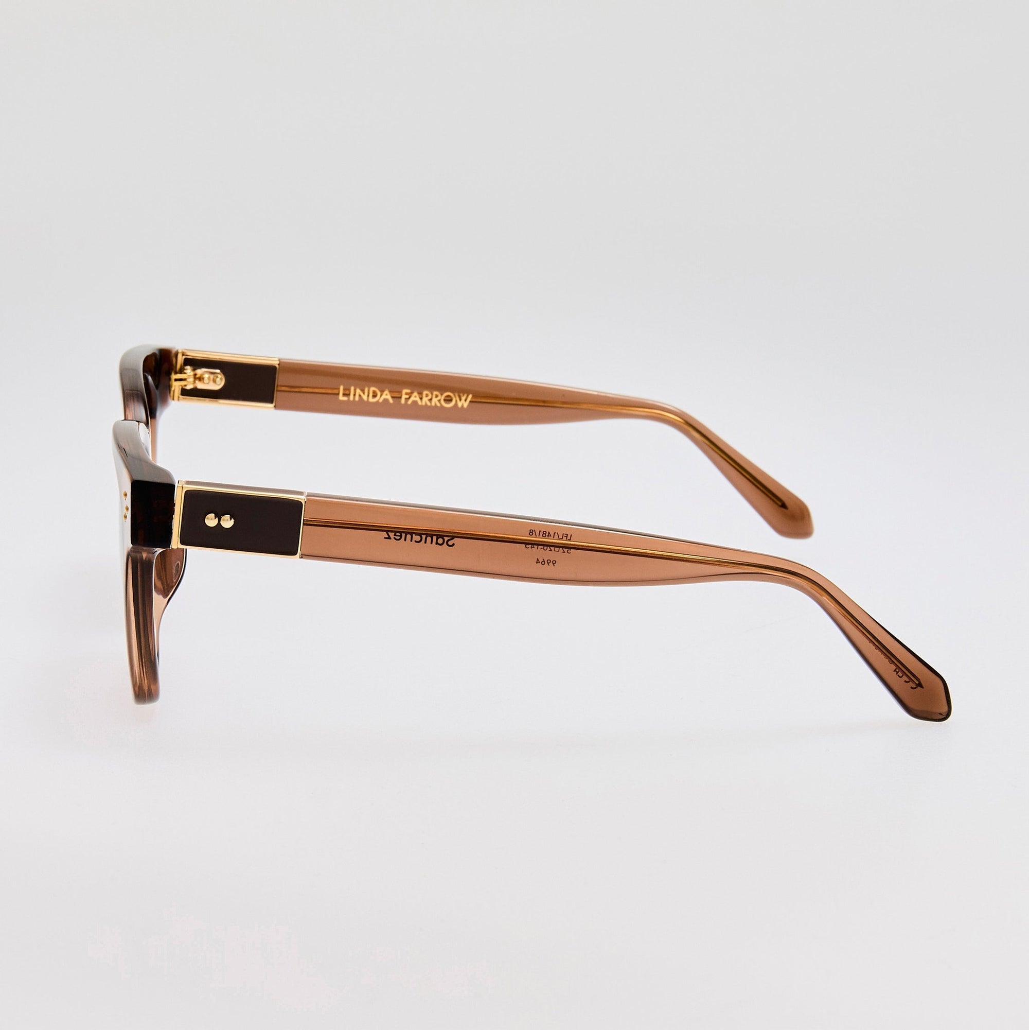 Sanchez Sunglasses in 22K Gold and Brown