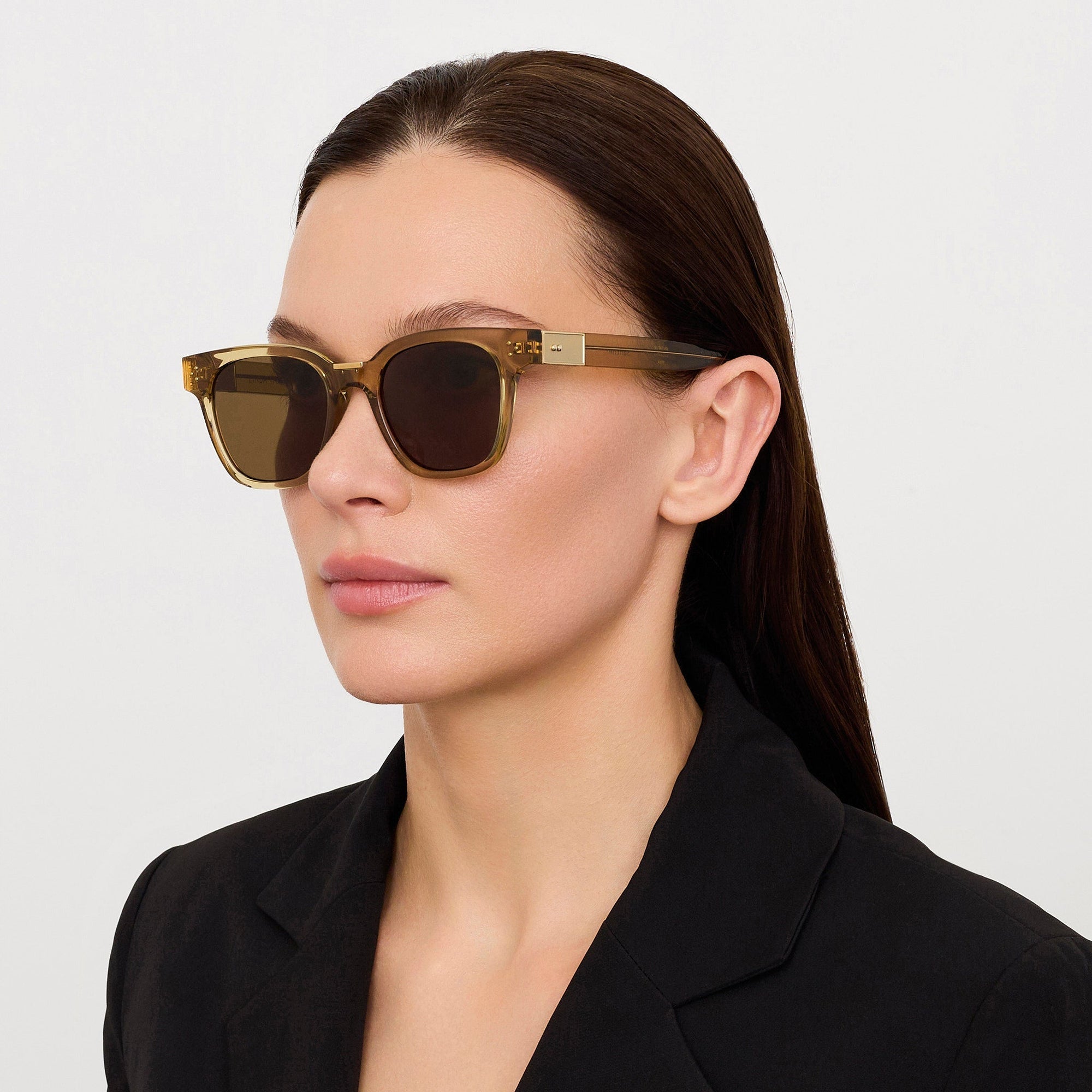 Sanchez Sunglasses in 22K Gold and Khaki
