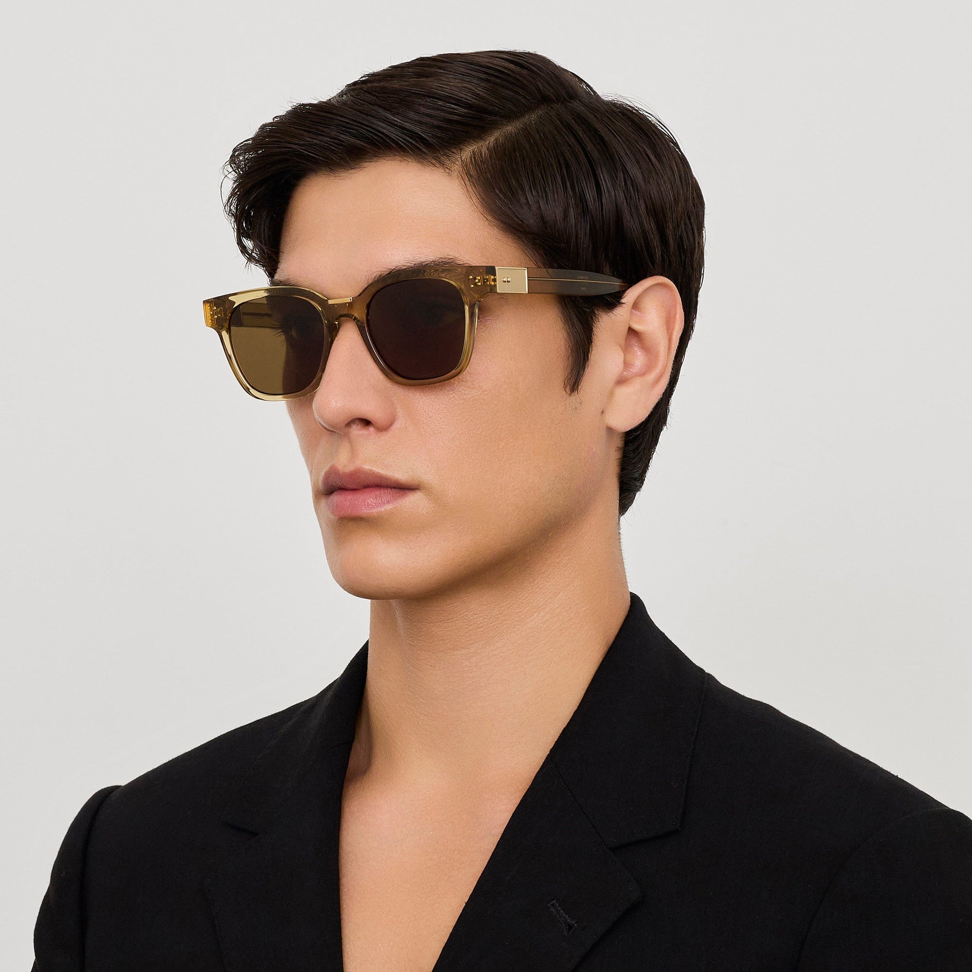 Sanchez Sunglasses in 22K Gold and Khaki