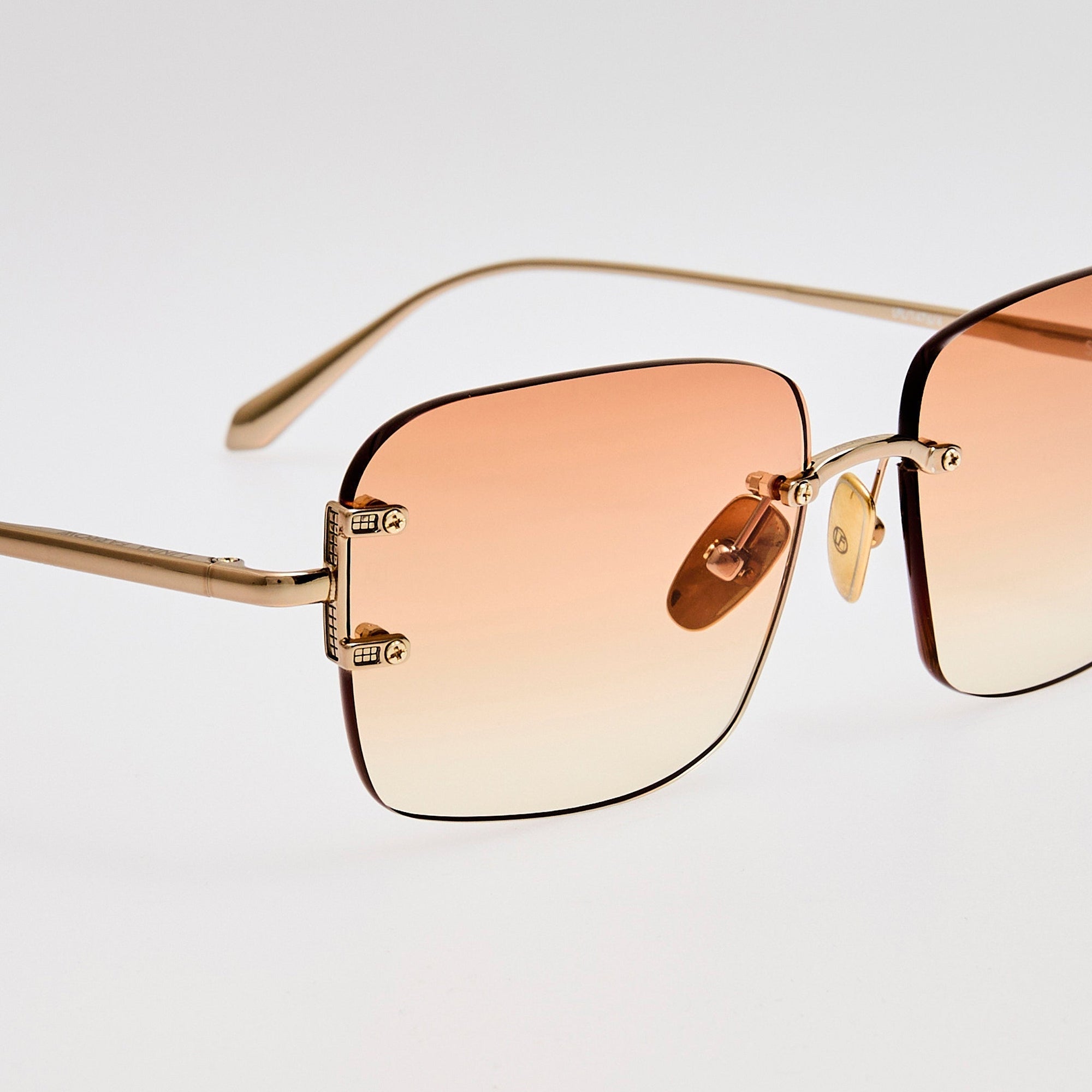 Sasha Sunglasses in 22K Gold and Camel