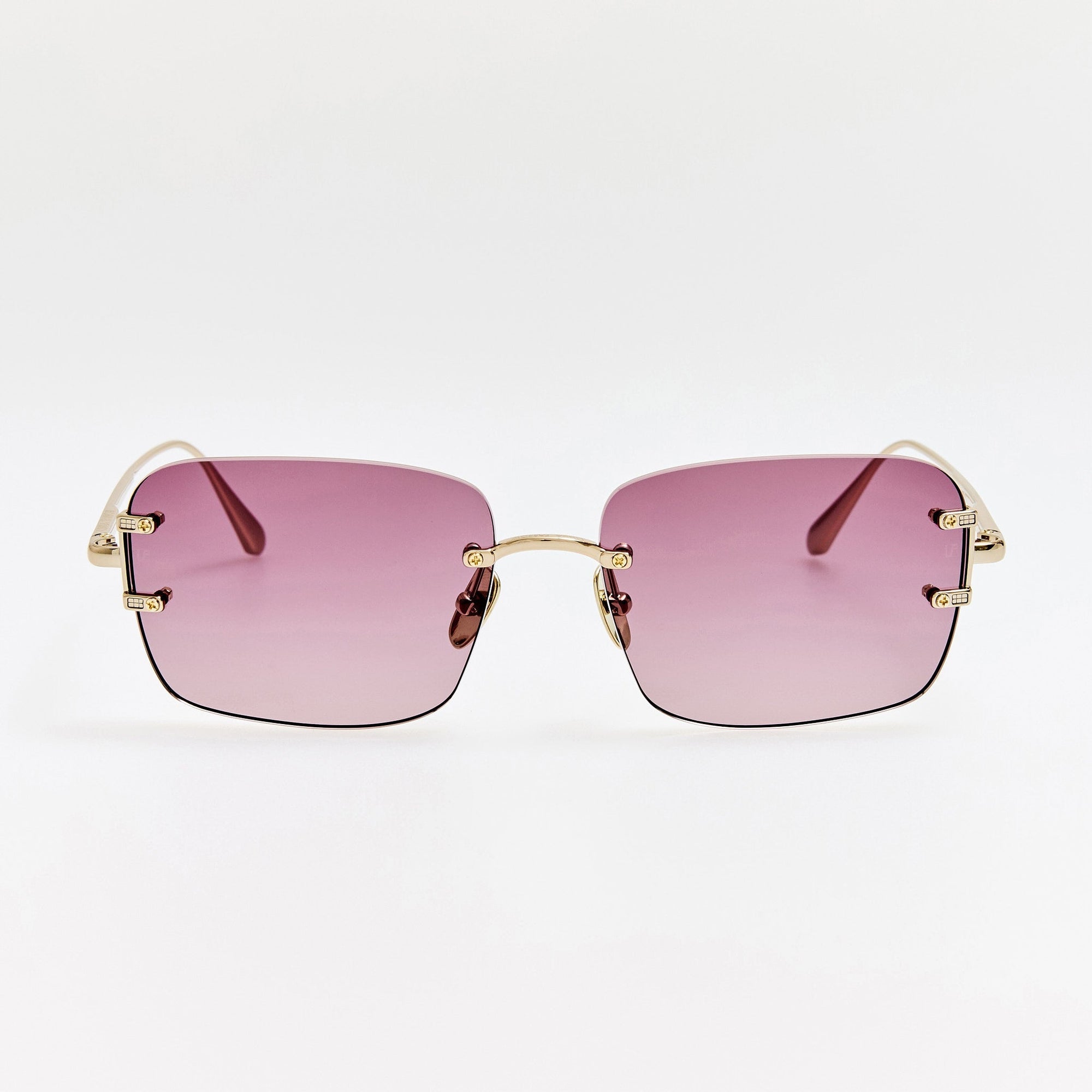 Sasha Sunglasses in 22K Gold and Mauve