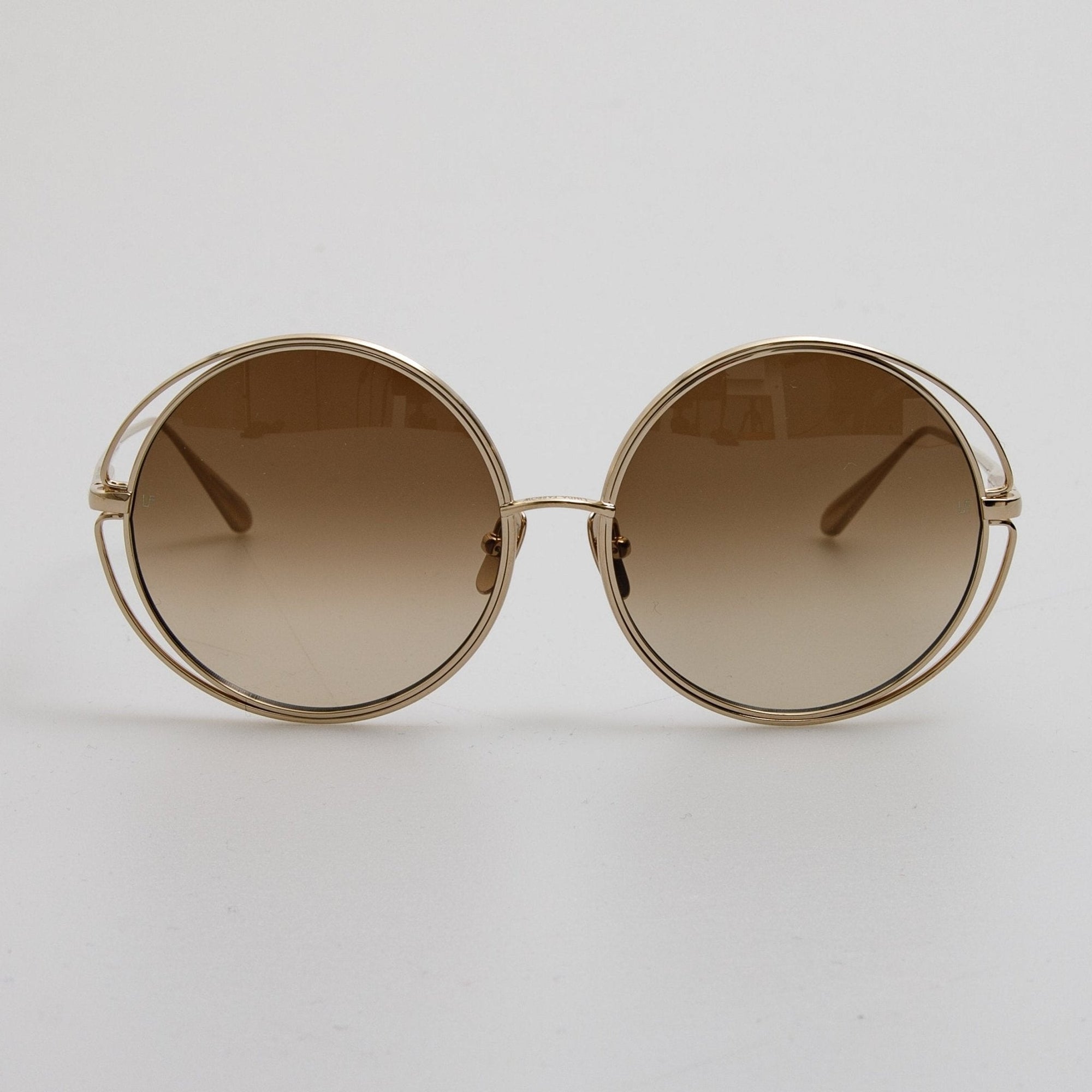 Selene Sunglasses in 22K Gold and Mocha