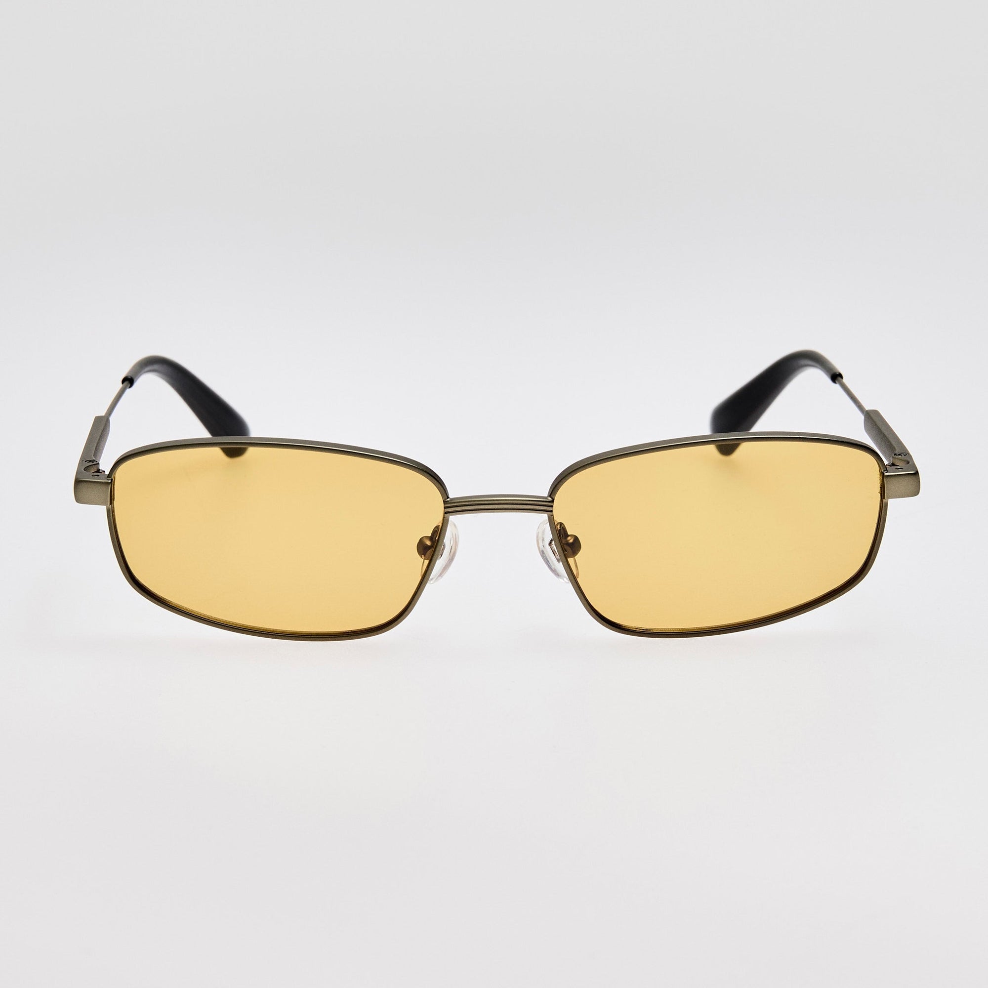 Sera Sunglasses in Matt Putty and Amber