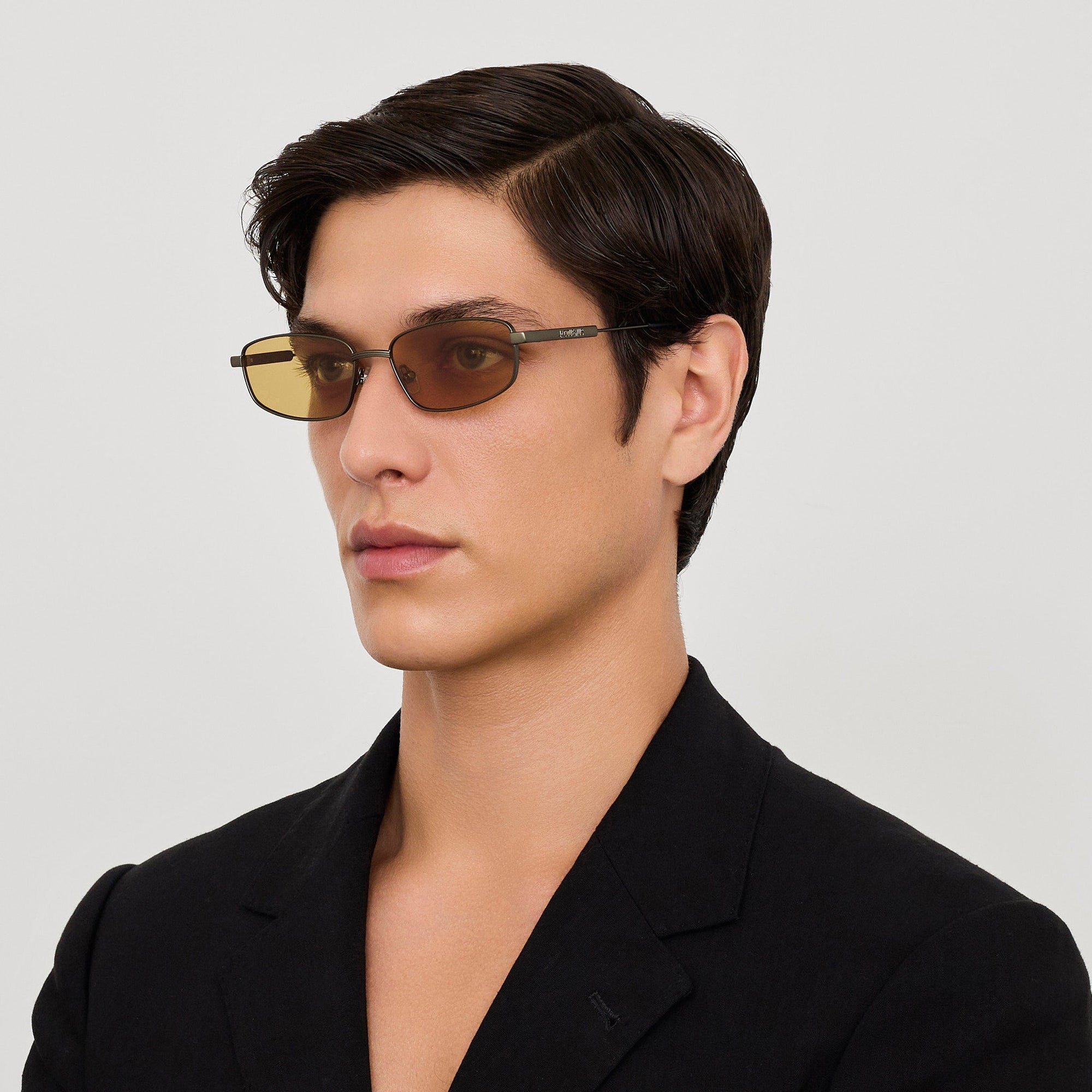 Sera Sunglasses in Matt Putty and Amber