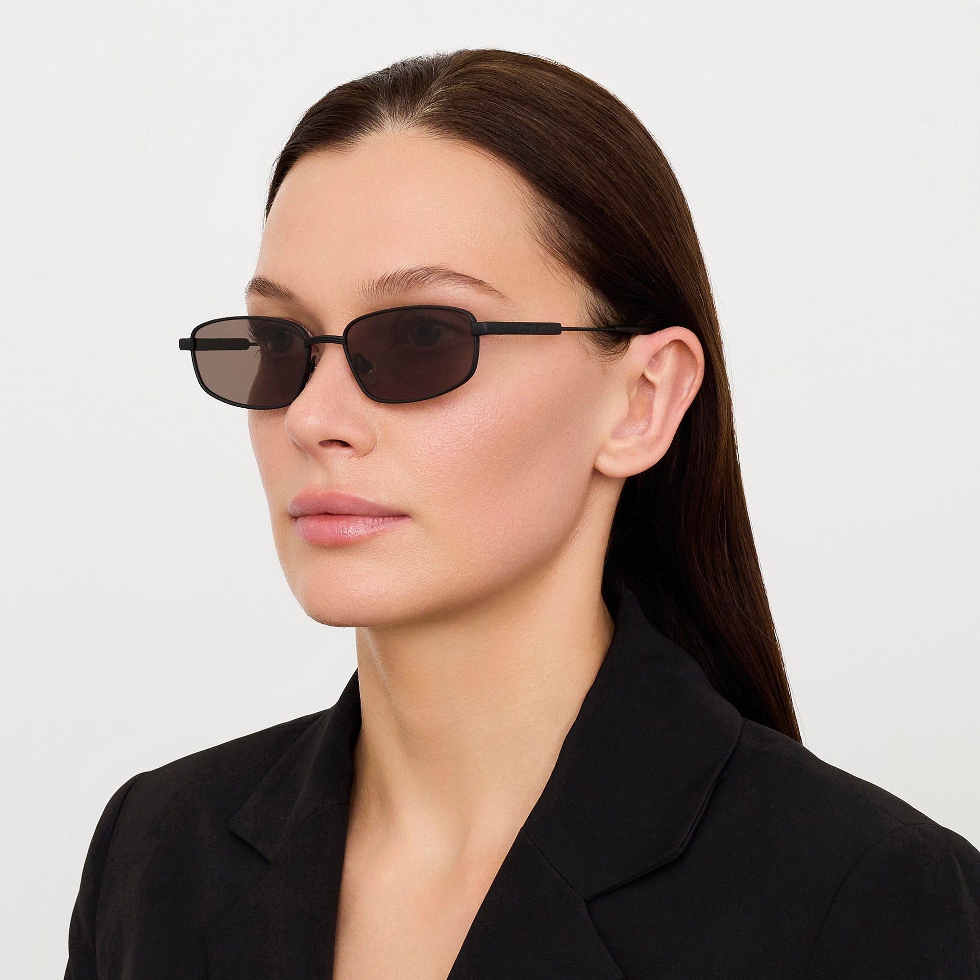 Sera Sunglasses in Metallic Black and Grey