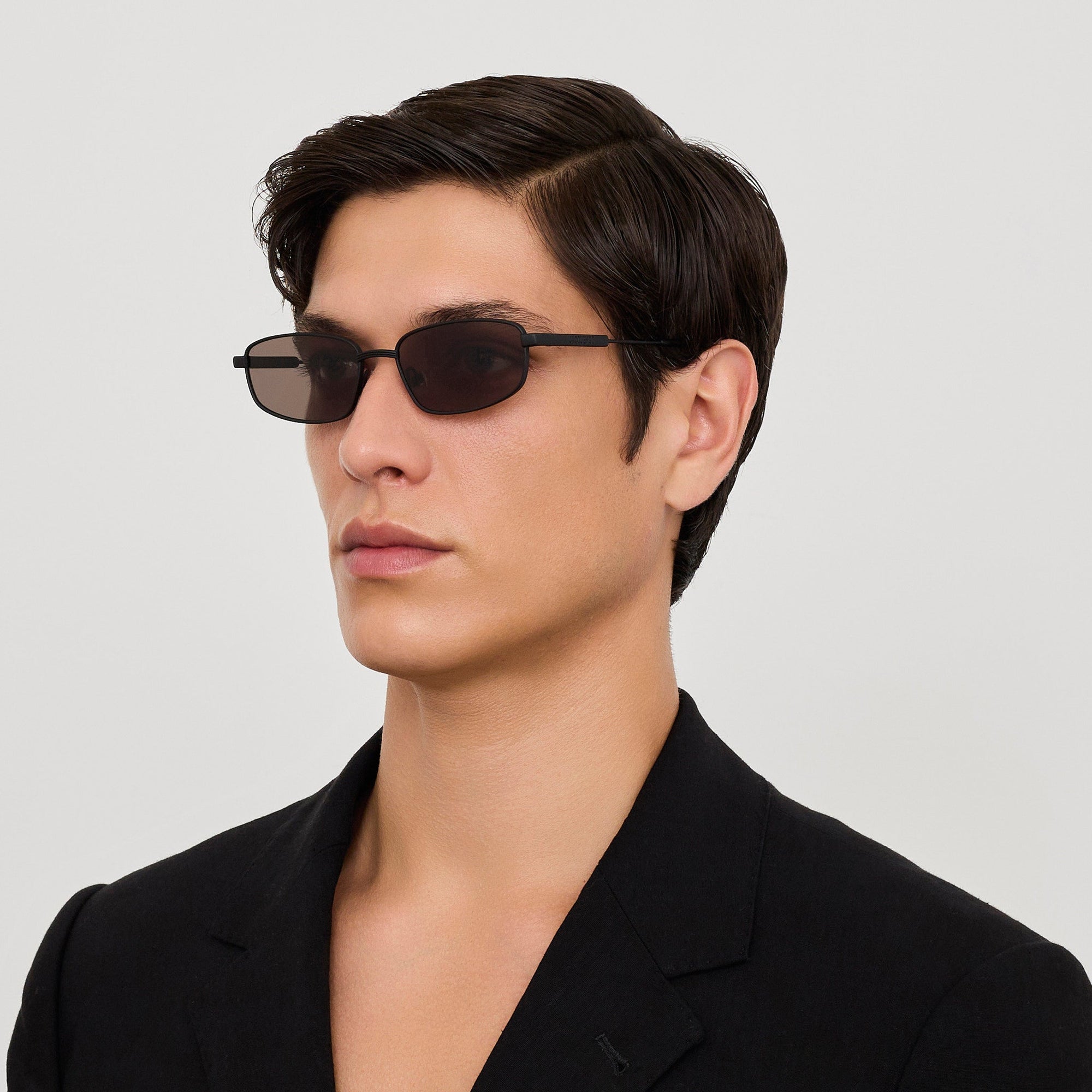 Sera Sunglasses in Metallic Black and Grey