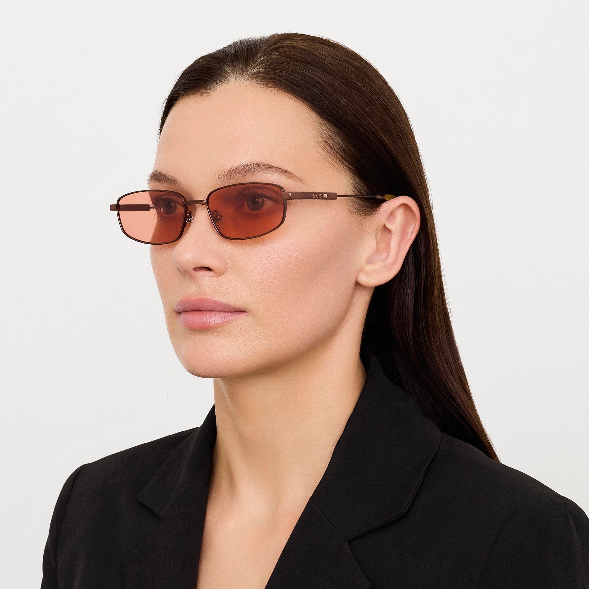 Sera Sunglasses in Metallic Brown and Rose