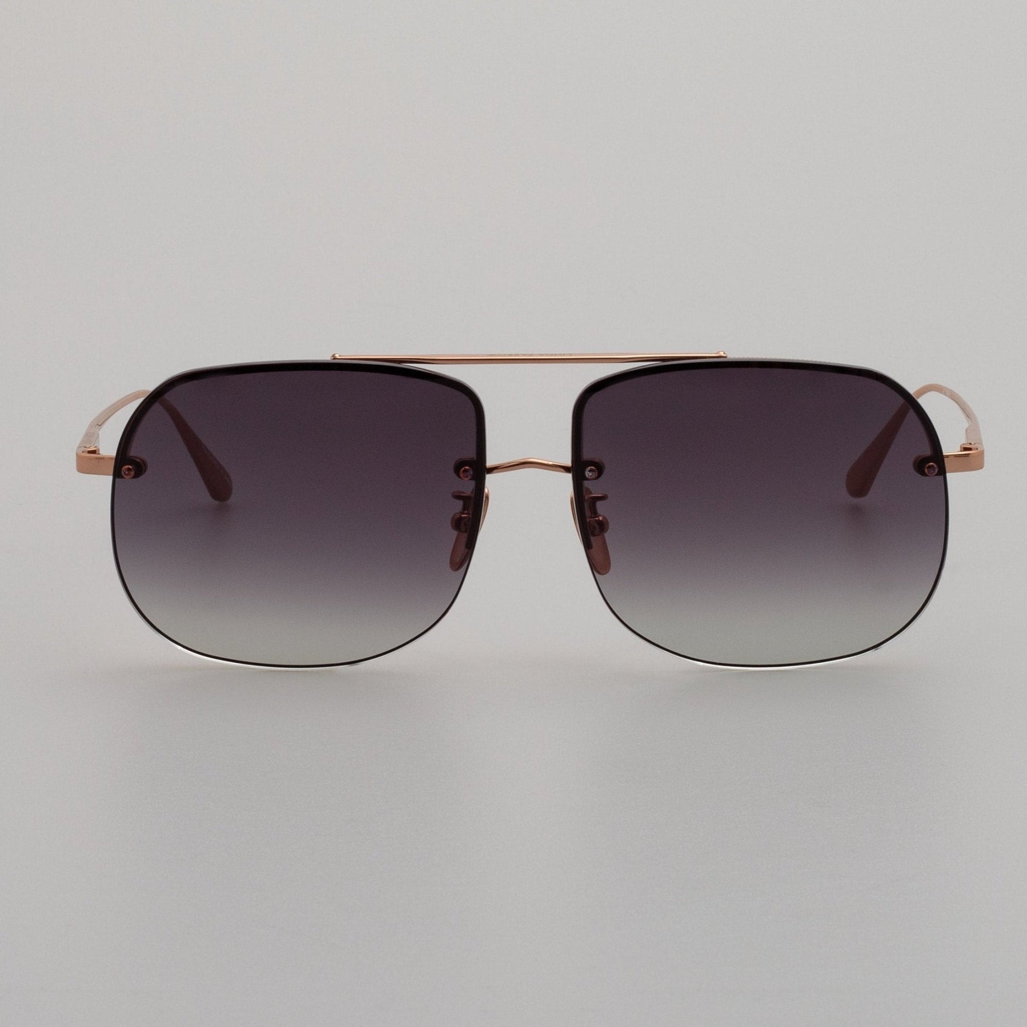 Seren Sunglasses in 18k Rose Gold and Grey