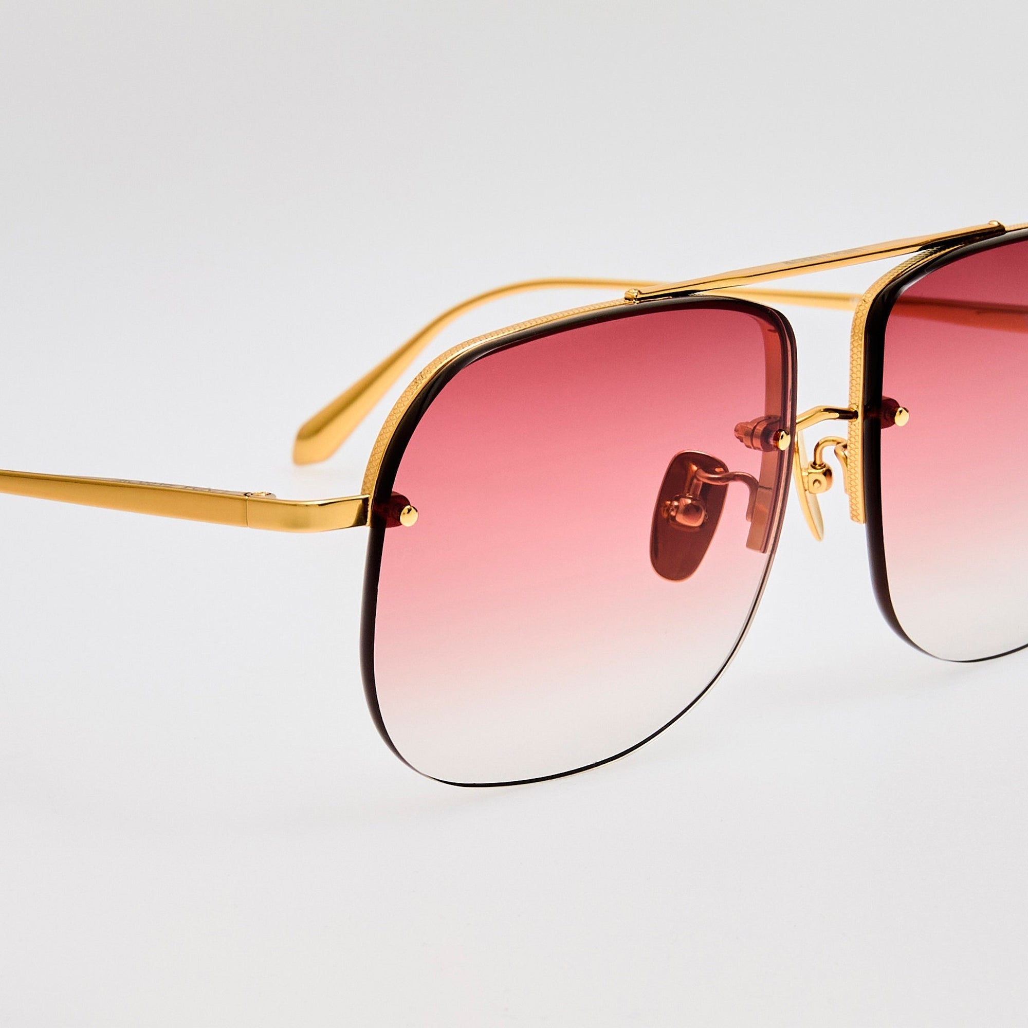 Seren Sunglasses in Red and 22k Gold