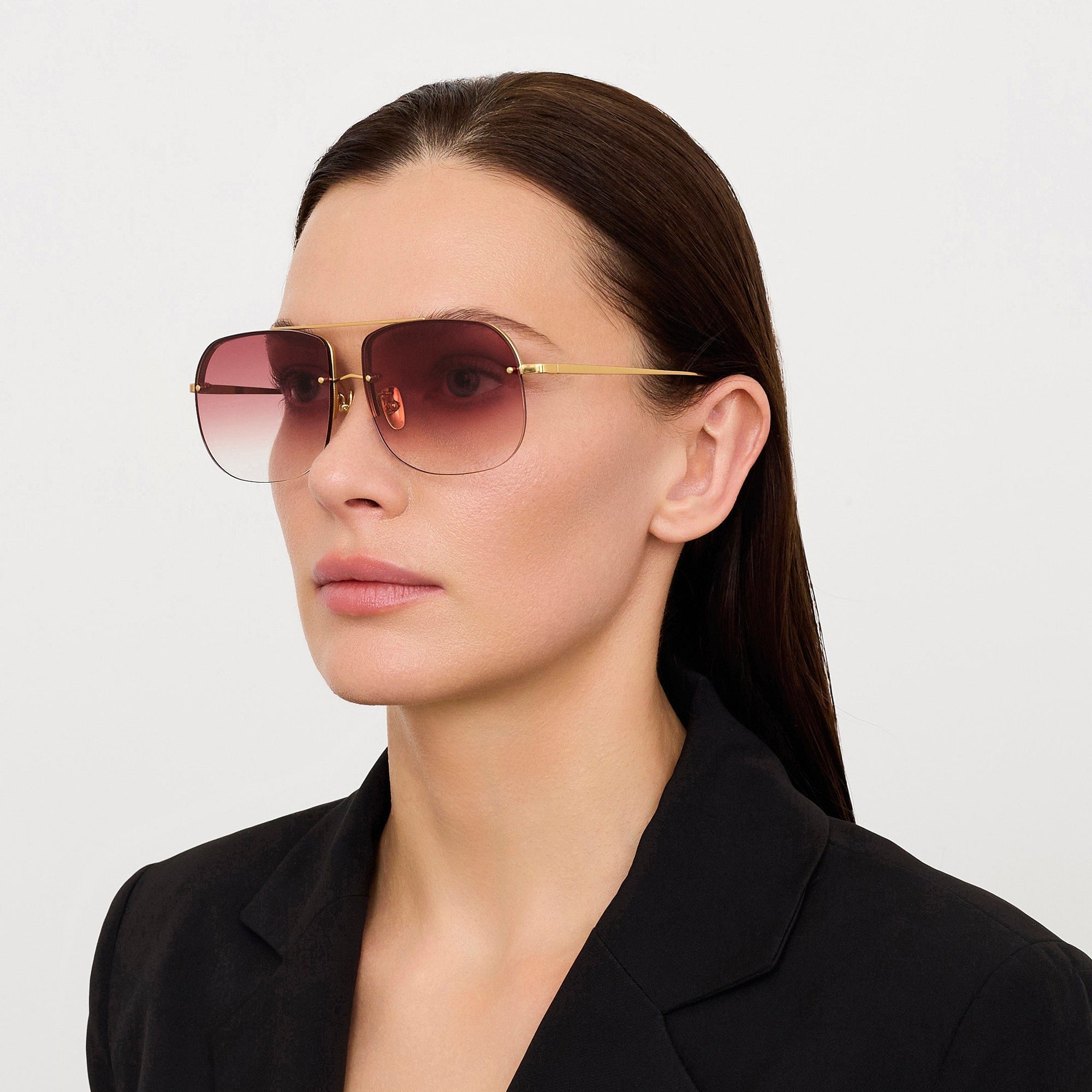 Seren Sunglasses in Red and 22k Gold