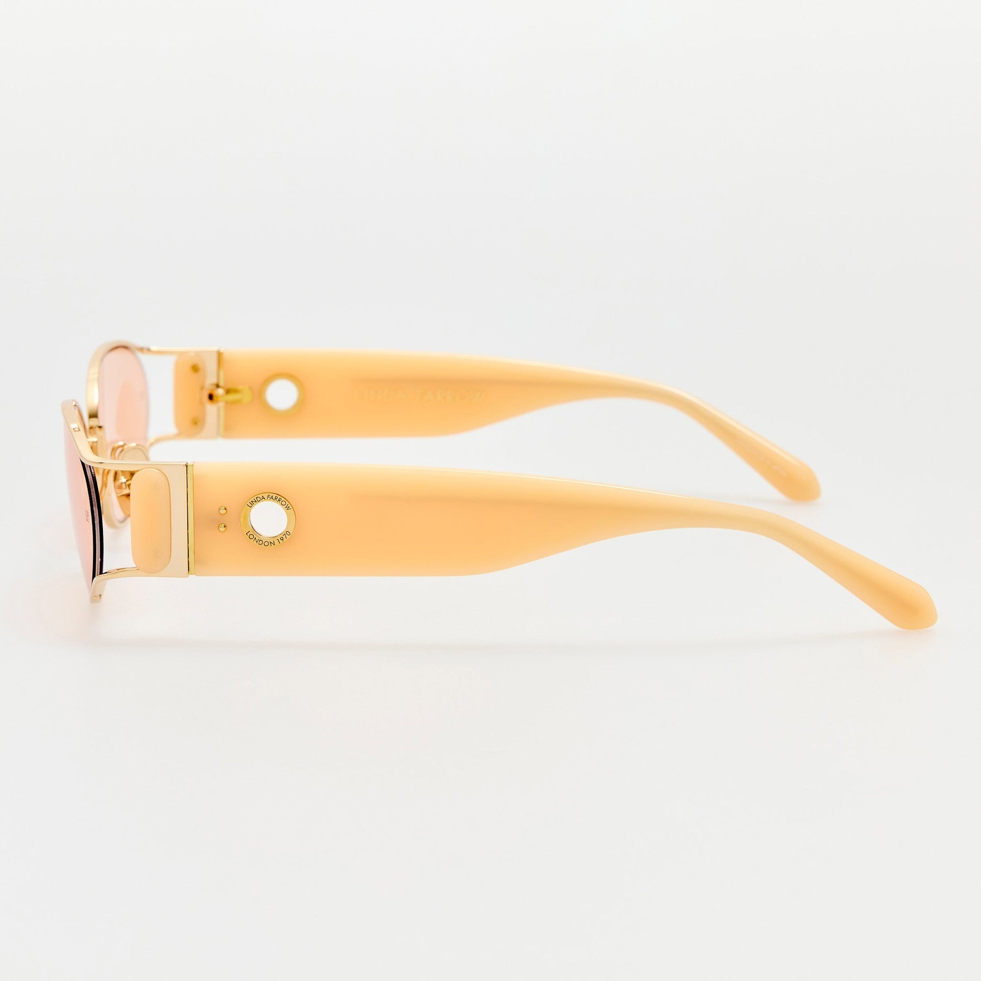 Shelby Sunglasses in 22K Gold and Peach